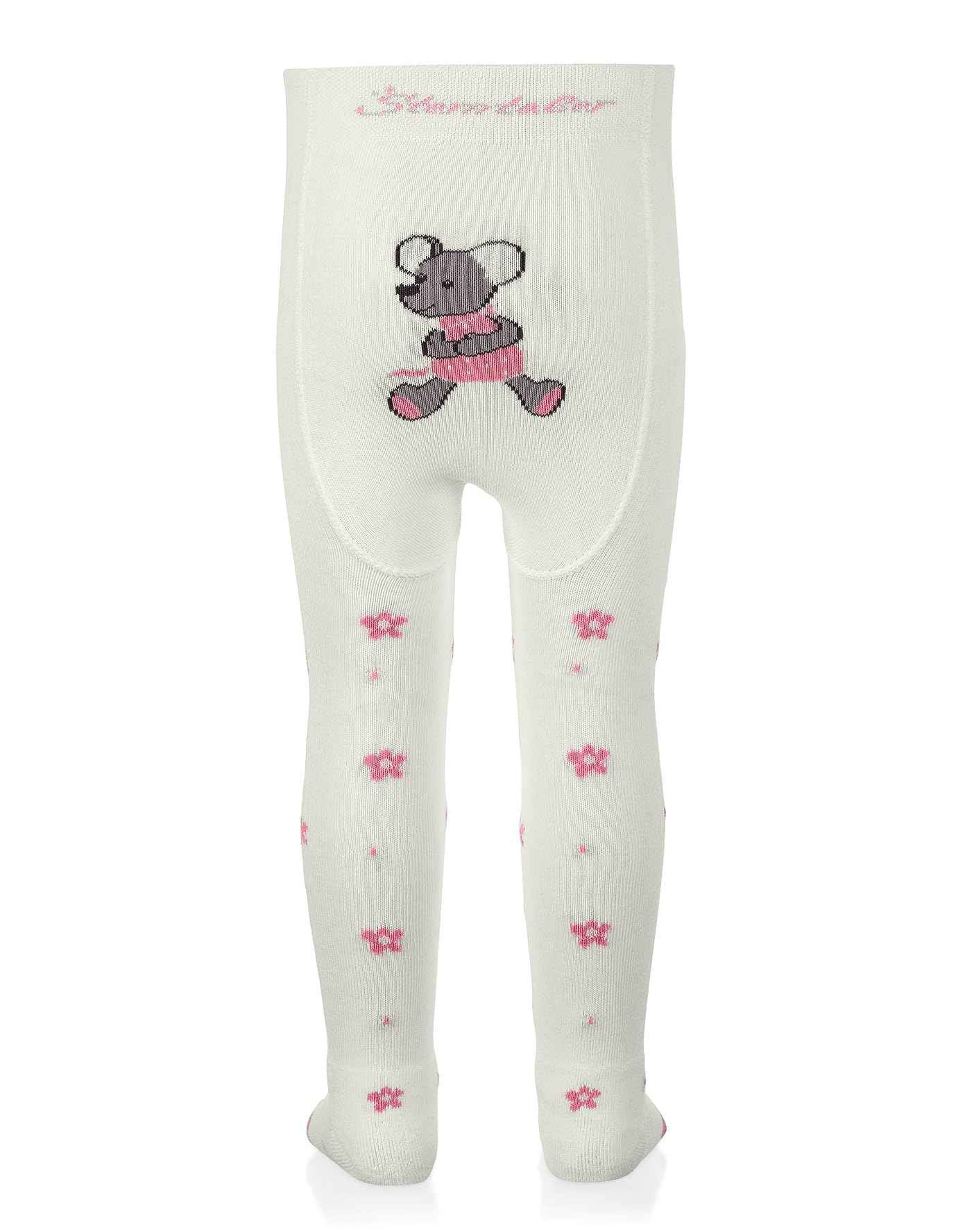 Sterntaler Crawling Tights Mouse - ABS Tights for Girls - Children's Tights with Non-Slip Nubs on Knee, Instep and Sole - Crawling Tights for Crawling Adventures