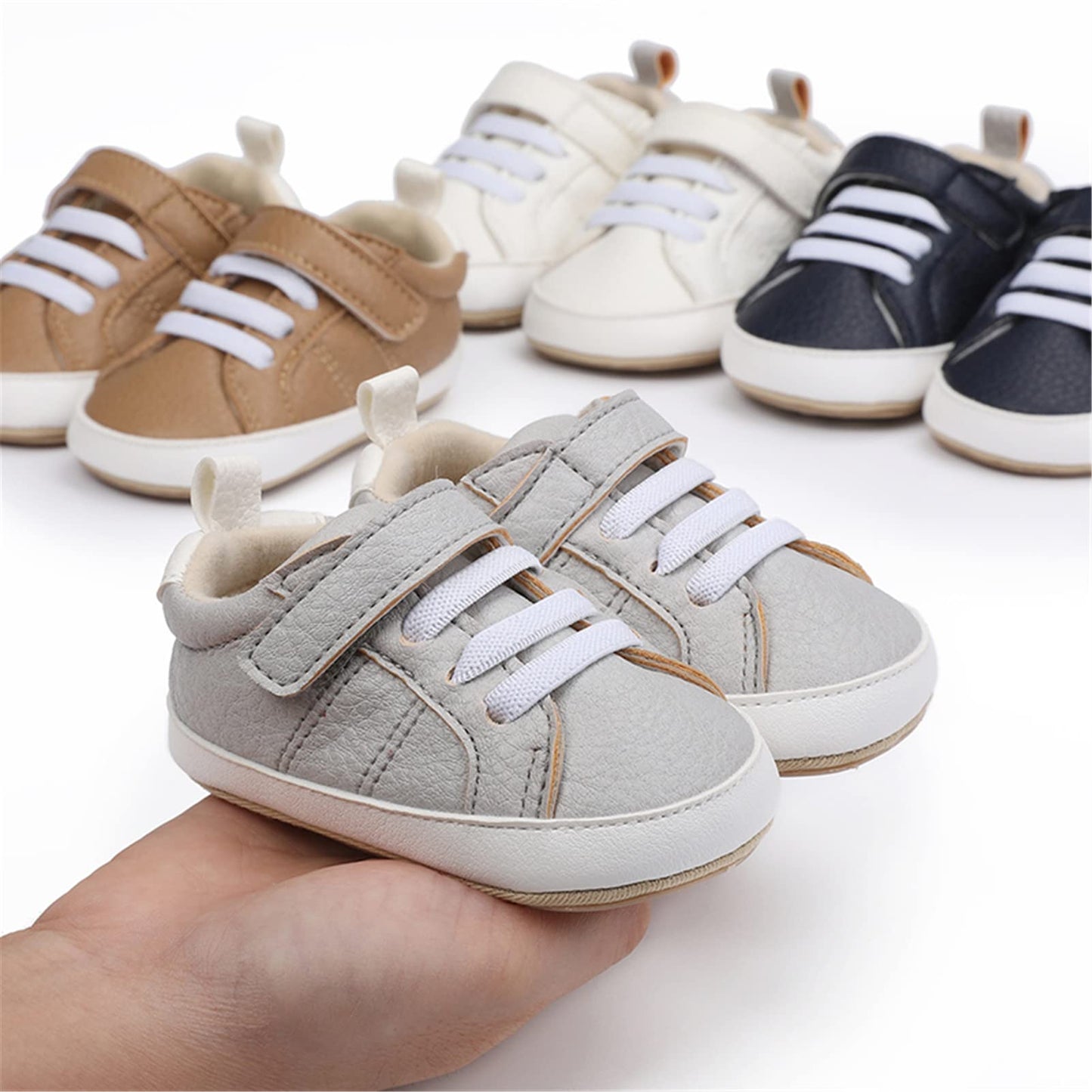 RVROVIC Babyschuhe Anti-Rutsch Oxford Loafer Flats für Jungen und Mädchen aus PU Leder mit weicher Sohle