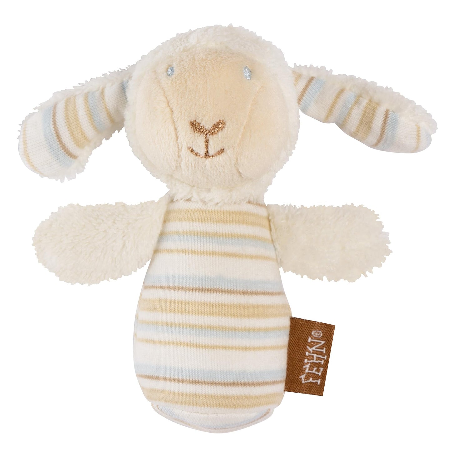 Fehn Mini-Rassel Otter – Mini-Greifling zum Rasseln, Fühlen, Spielen mit kuschelweichem Stoff-Tier – ein treuer Begleiter für Babys und Kleinkinder ab 0+ Monaten