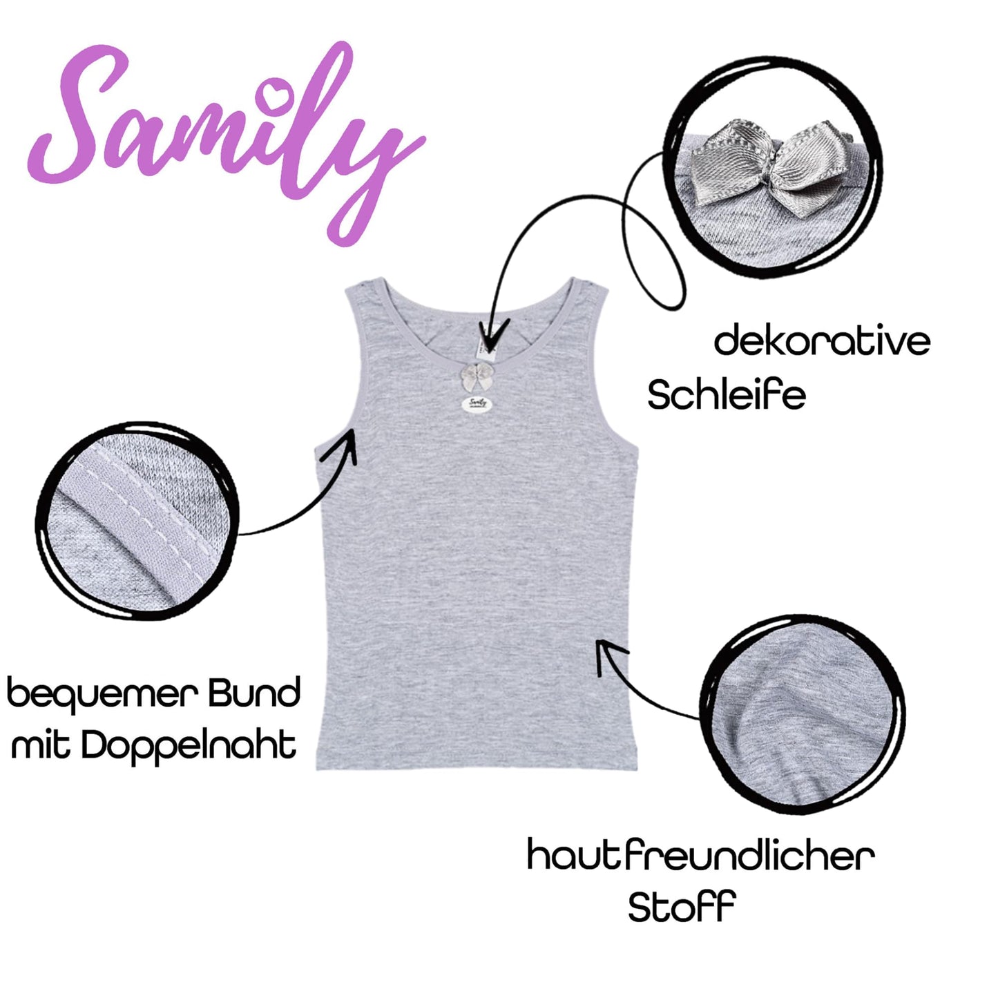 SAMILY girls' underpants undershirt set 10-pack underwear cotton