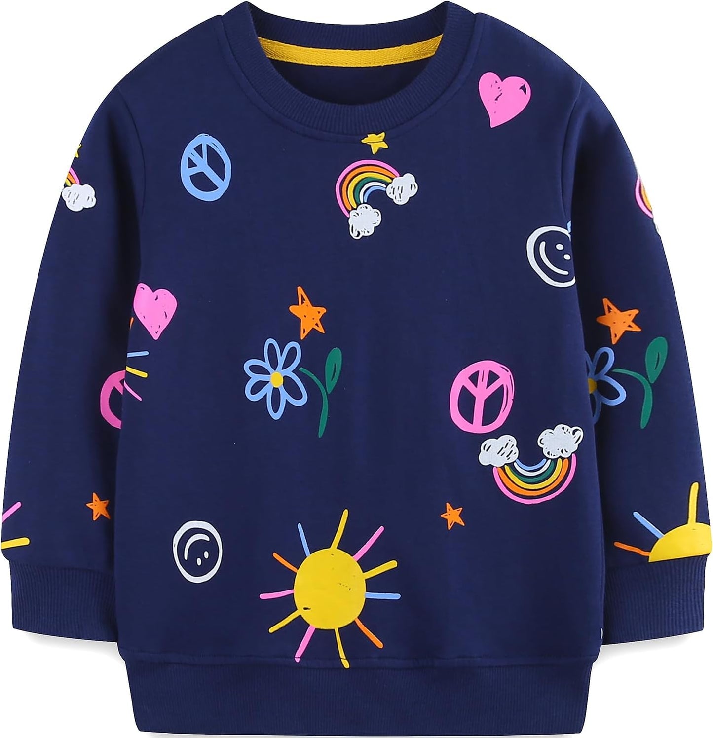 Mädchen Pullover für Kinder Langarmshirt Baumwolle Sweatshirt Winter Kleidung Langarm Tops 1-7 Jahre