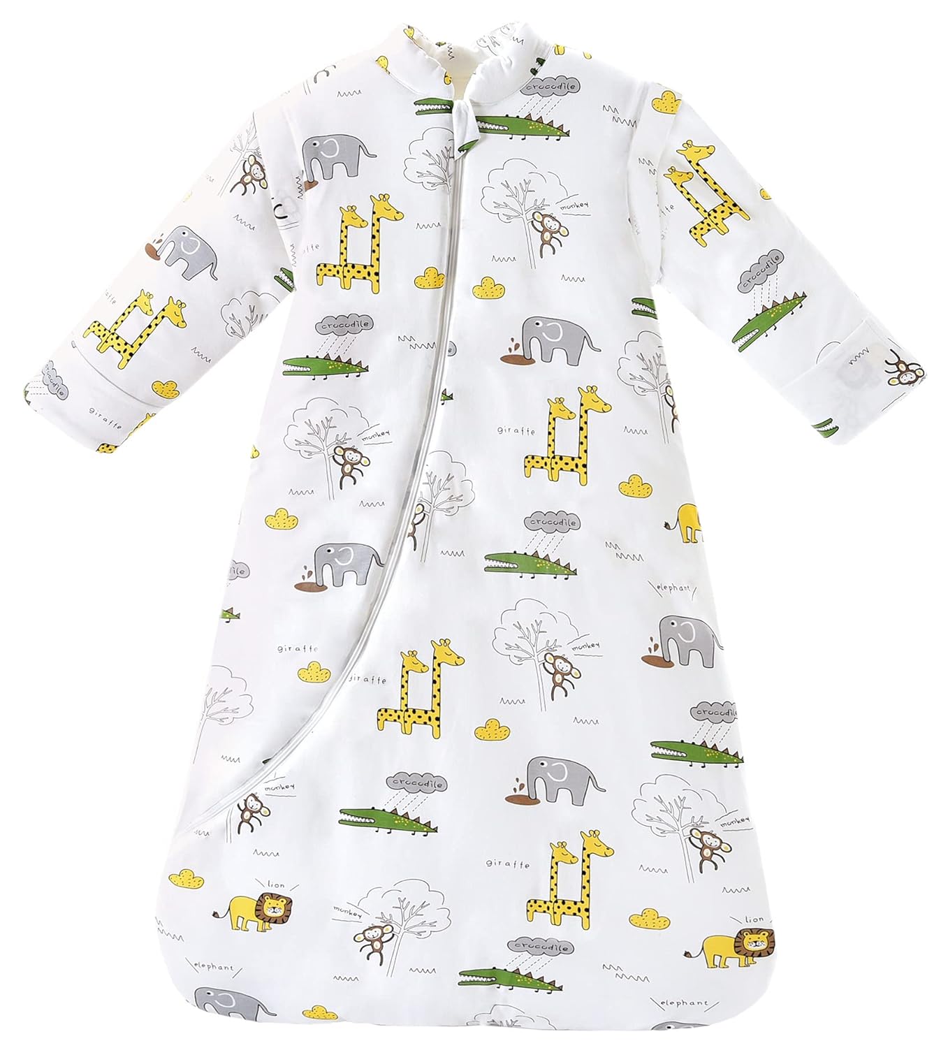 Chilsuessy Baby Sleeping Bag Winter, Removable Sleeves, Warm Lined 3.5 Tog Winter Sleeping Bags, Boys/Girls Sleeping Bag for Toddlers from 6 Months to 6 Years