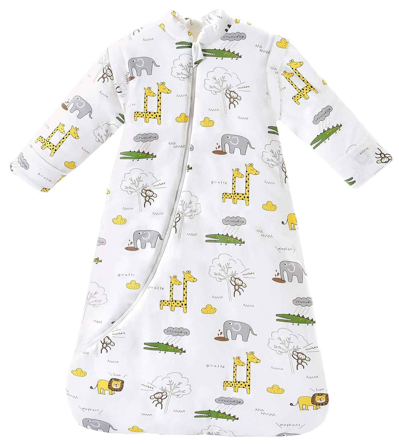 Chilsuessy Baby Sleeping Bag Winter, Removable Sleeves, Warm Lined 3.5 Tog Winter Sleeping Bags, Boys/Girls Sleeping Bag for Toddlers from 6 Months to 6 Years