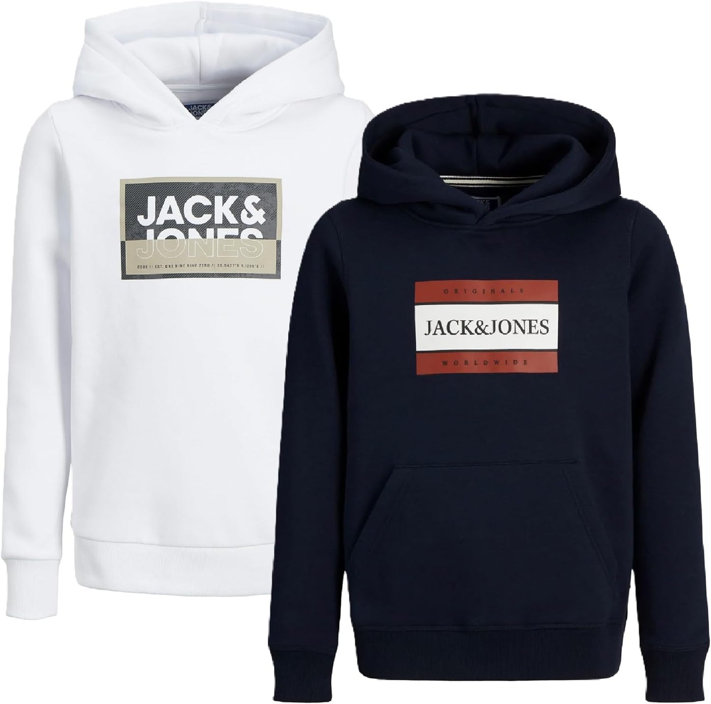 JACK & JONES Junior Kinder Jungen Kapuzenpullover Kids Hoodie Sweatshirt Sweat Shirt Hood