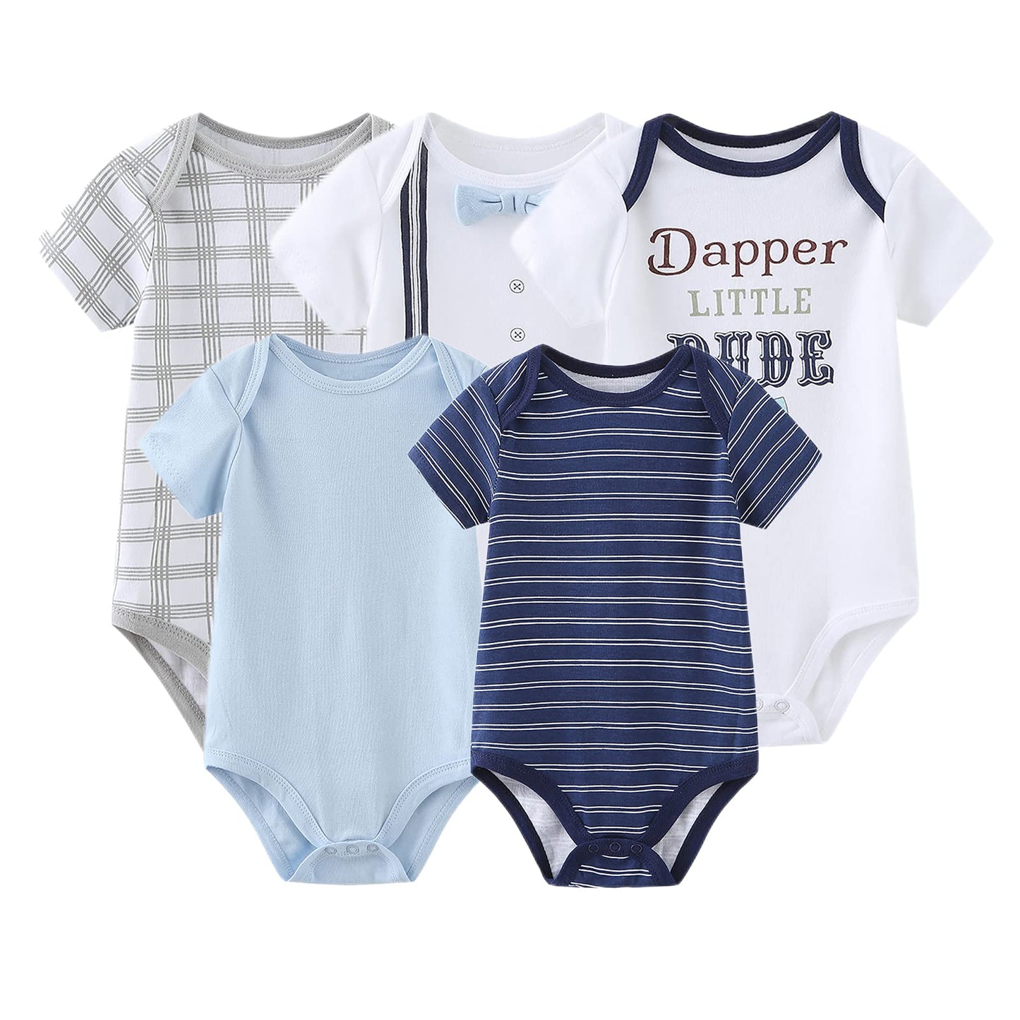 TONE Bodys Kurzarm für Neugeborene Baby Jungen und Mädchen 0-3m/3-6m/6-9m/9-12m Baumwolle