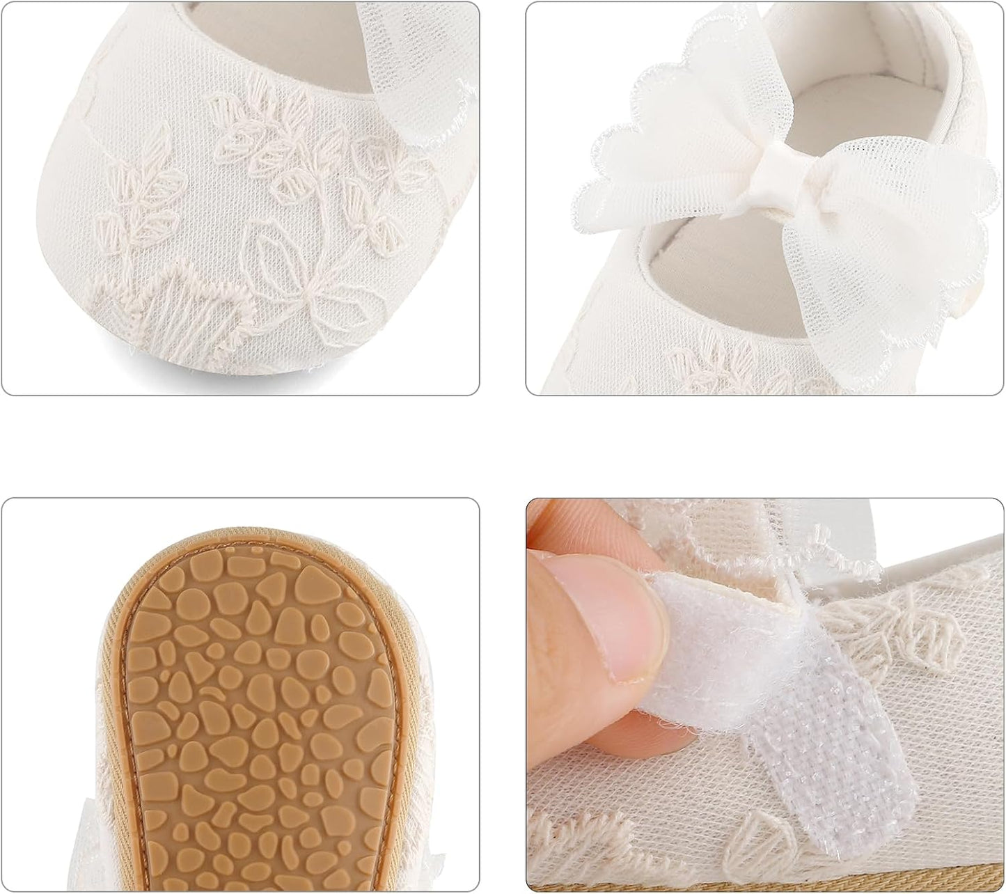 Cheerful Mario Baby Mädchen Schuhe Baby Ballerina Schuhe Lauflernschuhe Taufe Schuhe mit Bowknot PU Leder Babyschuhe