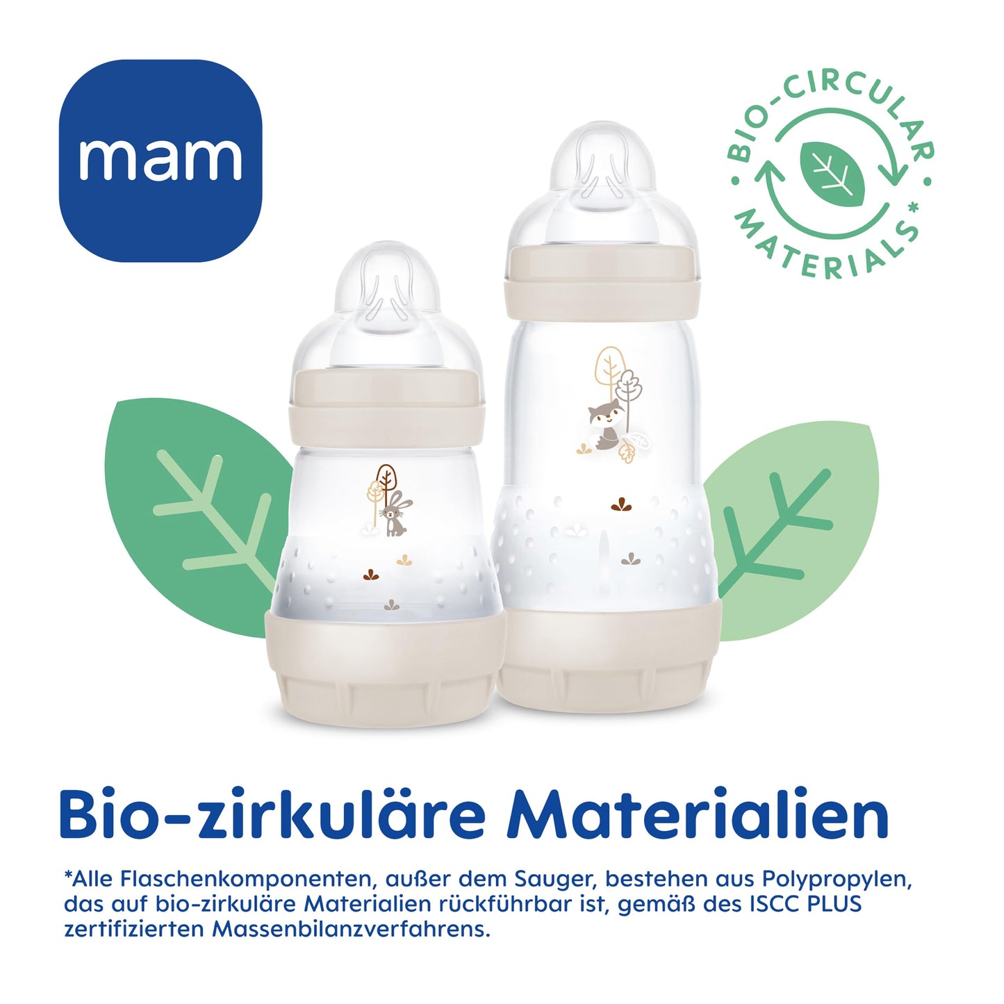 MAM Easy Start Anti-Colic Combi-Set, Babyflaschen Set mit 6 Flaschen gegen Koliken (2 x 130 ml, 160 ml, 260 ml) & Flaschenkorb, Babyausstattung ab der Geburt, beige