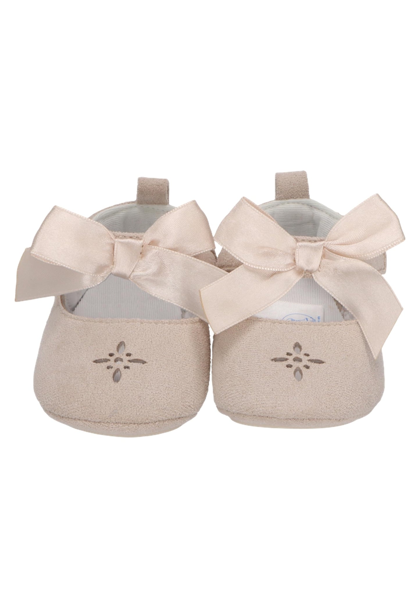 Sterntaler Babyballerina Schleife - Bequeme Ballerina mit aufgenähter rutschfester Herzchensohle und Klettverschluss - Baby -Ballerina Mädchen gefüttert mit Frottee