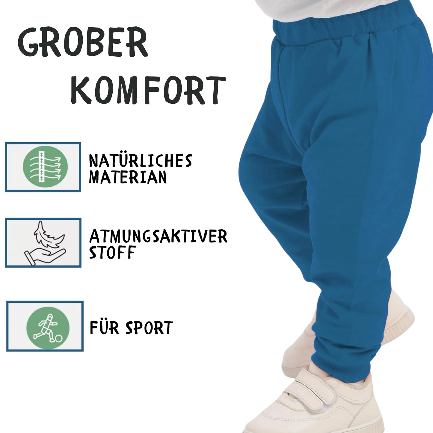 100% Baumwolle Babyhosen Kinderhosen | 2 er-Pack Lässig Sweathose Weiche und Bequeme Babykleidung für Jungen und Mädchen