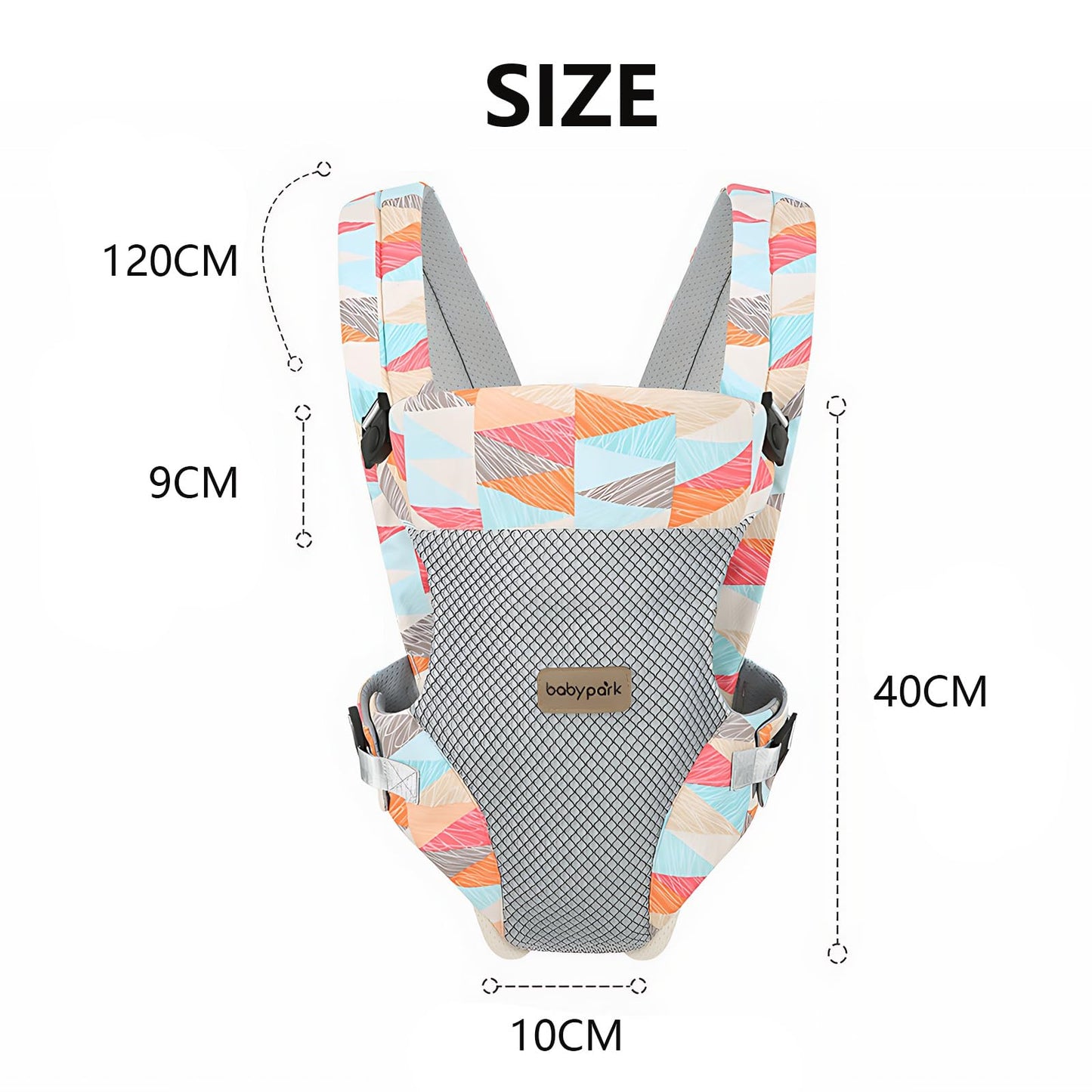 Baby Tragetuch, Multifunktional Baby Carrier, Ergonomische Verstellbar Atmungsaktiv Rückentrage, 4-in-1 Baby Bauchtrage Für Babys Von 0-36 Monaten, A