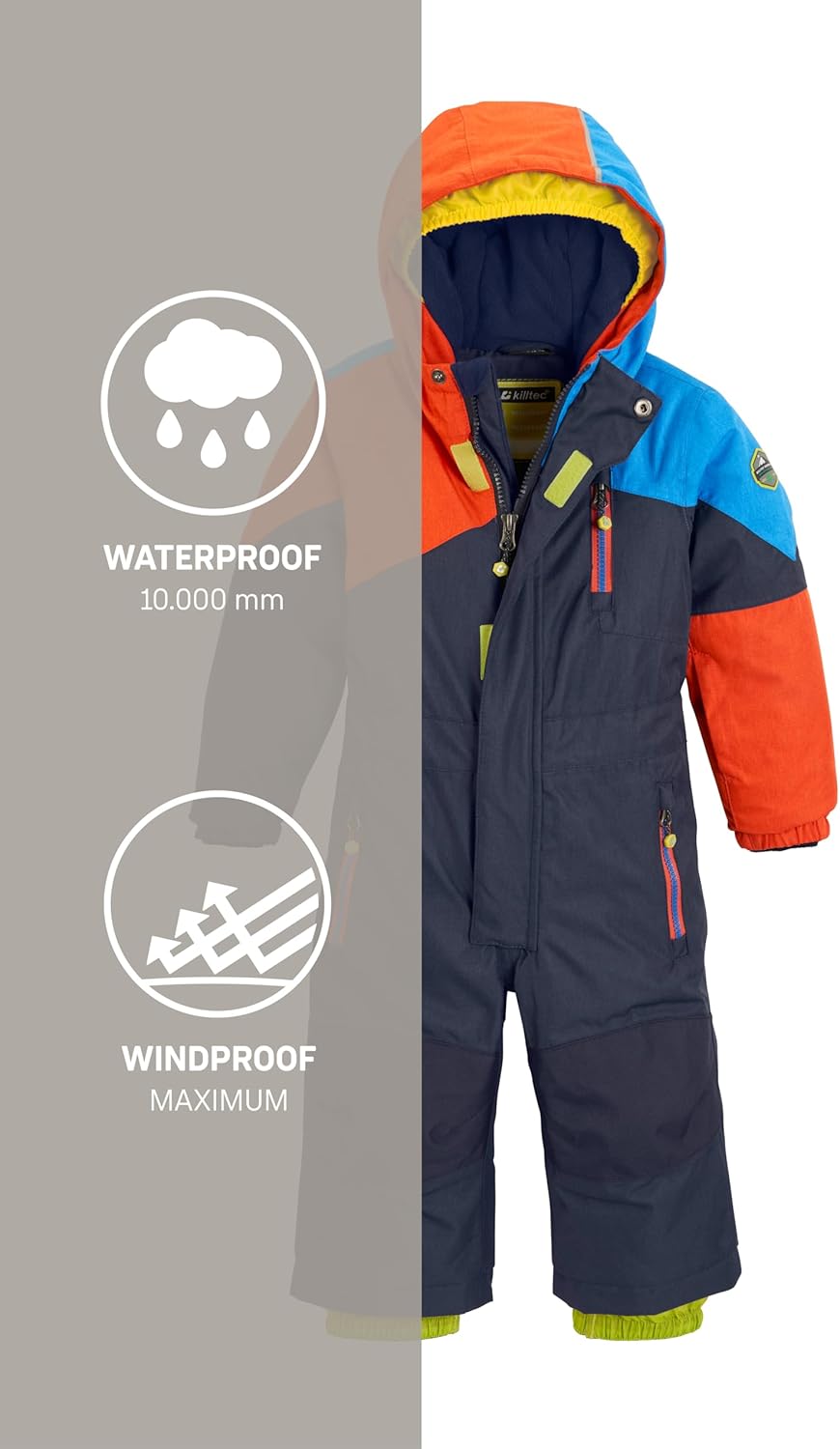 Killtec Kesley Mini Ski Overall/Snowsuit with Hood Unisex Children's