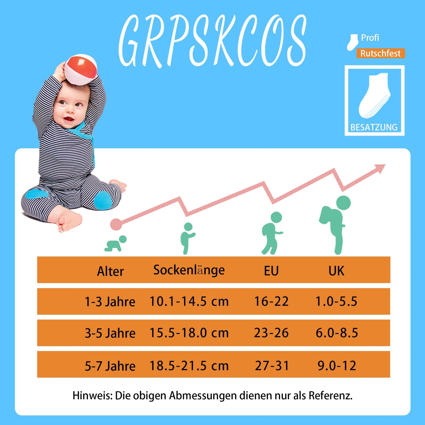 GRPSKCOS Stoppersocken Kinder 12 Paar ABS Socken Rutschfeste Socken Kleinkind Antirutschsocken für 1-7 Jahre Jungen Mädchen