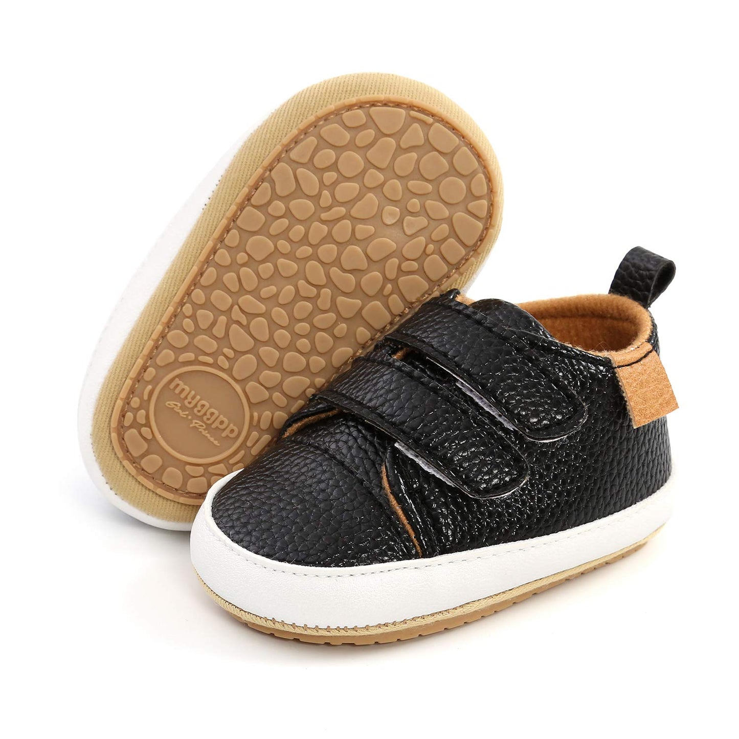 BABSMULY Baby Shoes for Boys Girls Non-Slip Rubber Sole High Top PU Leather Sneakers Toddler Crib Shoes Newborn Loafers Flats.