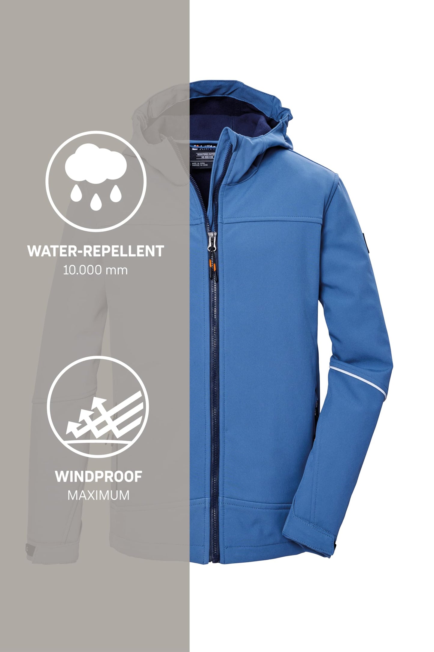 Killtec Boys Kos 143 Bys Sftshll Jckt Softshell Jacket / Outdoor Jacket with Hood
