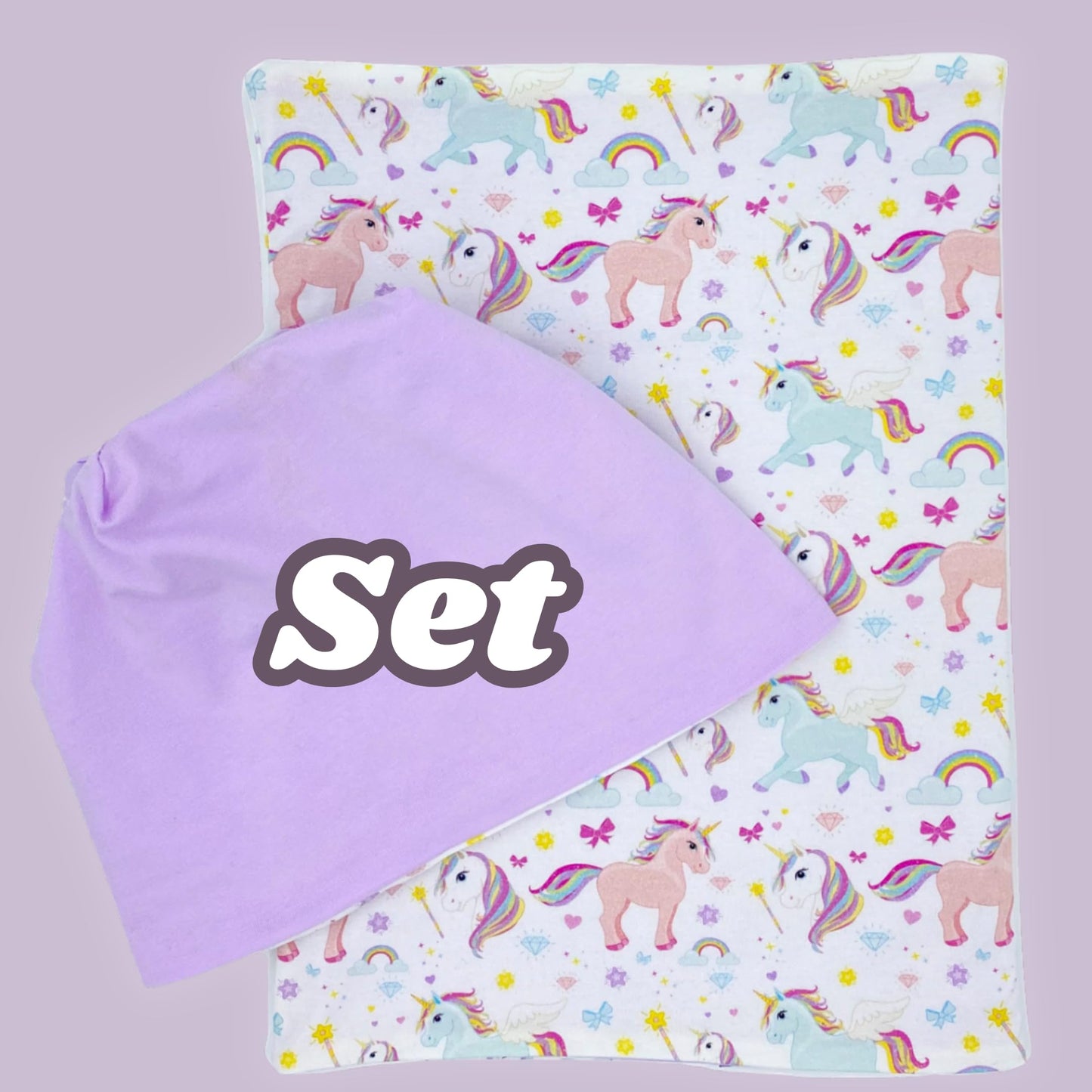 HECKBO Children's Beanie Hat & Scarf, Tube Scarf Set, for Girls and Boys, 95% Cotton, Autumn, Spring, Winter