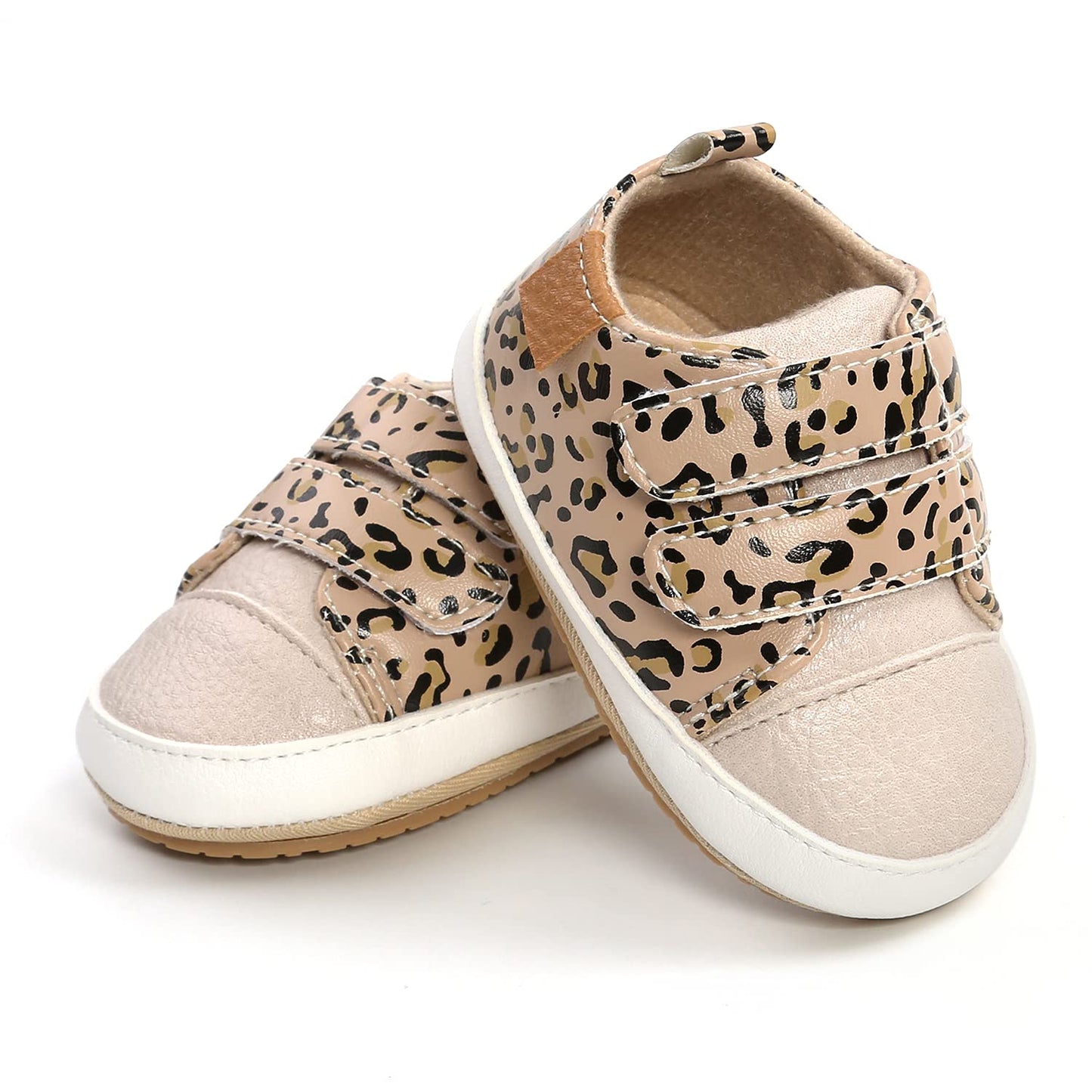BABSMULY Baby Shoes for Boys Girls Non-Slip Rubber Sole High Top PU Leather Sneakers Toddler Crib Shoes Newborn Loafers Flats.