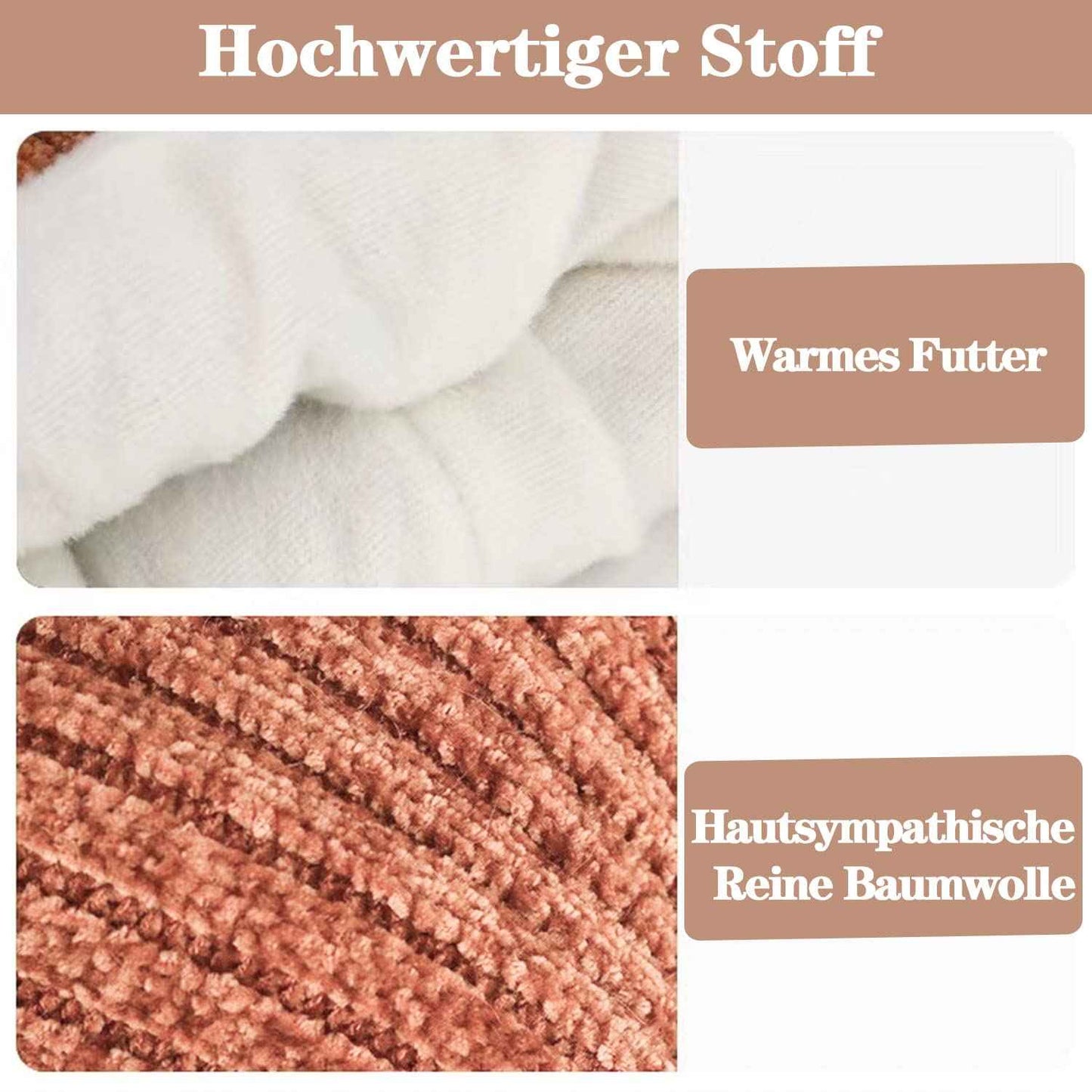 KEELYY Baby Mütze Beanie Strickmütze Herbst Wintermütze Süßer Hut mit Earflap und Bindebändern Warm Hat für Jungen Mädchen