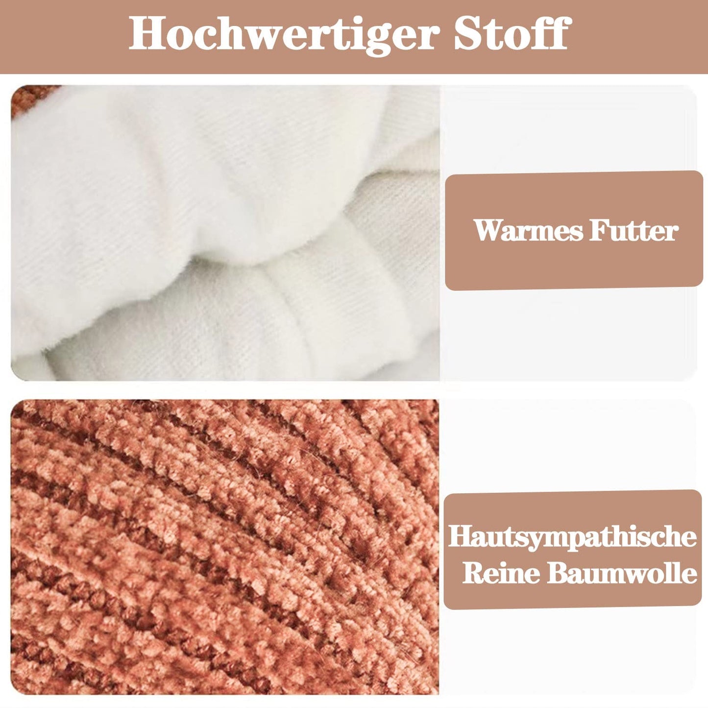 KEELYY Baby Mütze Beanie Strickmütze Herbst Wintermütze Süßer Hut mit Earflap und Bindebändern Warm Hat für Jungen Mädchen