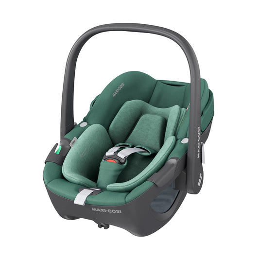 Maxi-Cosi Pebble 360 i-Size Babyschale Drehbar, Neugeborenen Autositz 360 Grad, 0–15 Monate (40–83 cm), Drehung mit einer, ClimaFlow, Easy-In-Gurt, G-CELL Seitenaufprallschutz, Essential Green - Meloni2