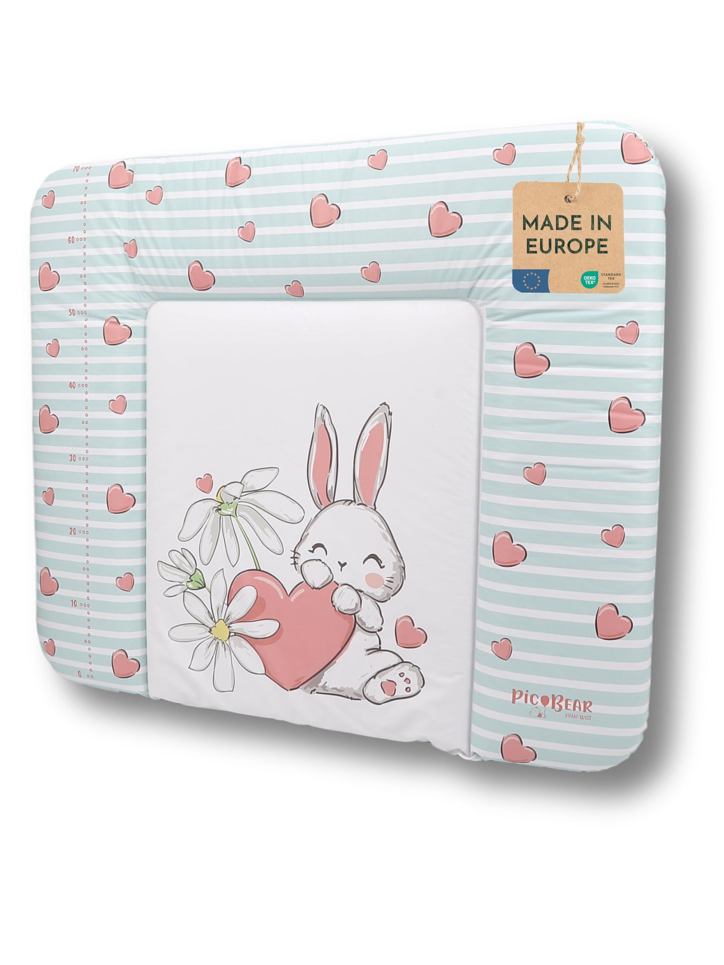 pic Bear Wickelauflage - hochwertige OEKO-TEX Wickeltischauflage - pflegeleichte Wickelunterlage - Auflage Wickelkommode - 85 x 72 cm - Sealife
