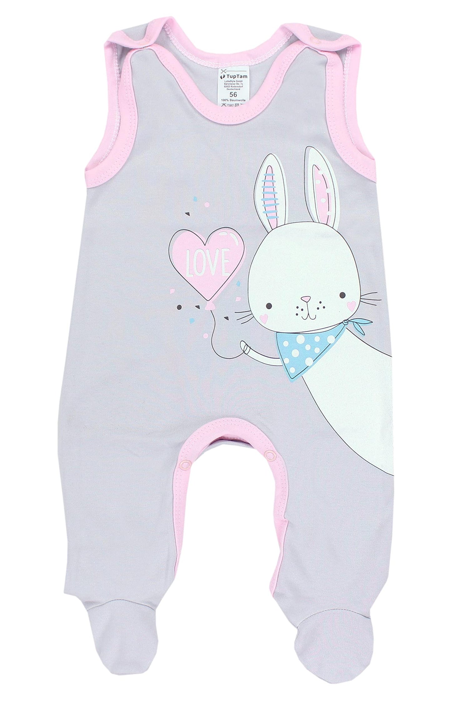 TupTam Baby Mädchen Strampler mit Aufdruck Spruch 3er Pack