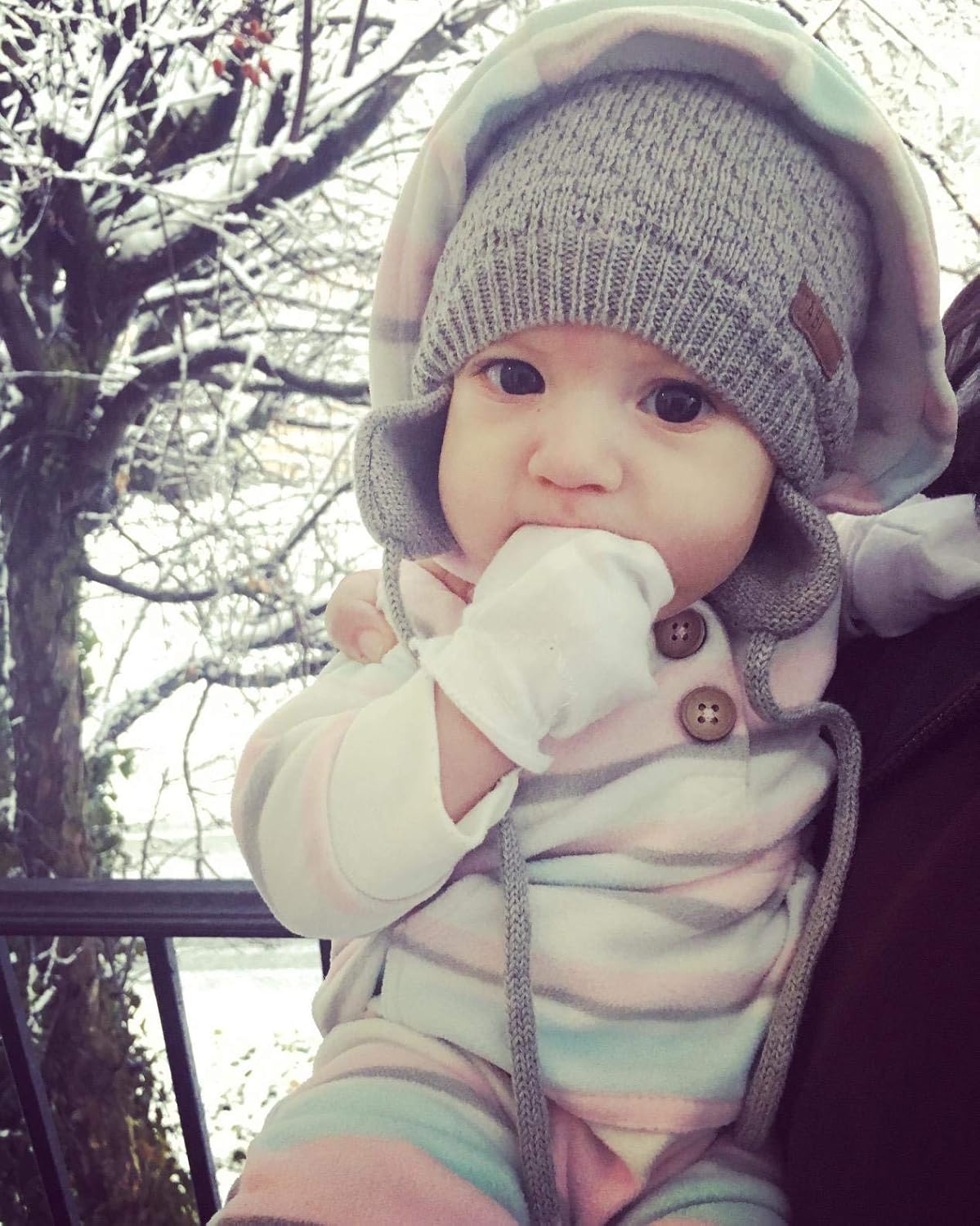 DRESHOW Unisex Baby Mütze Süßer Bär Kleinkind Earflap Beanie Warm für Herbst Wintermütze
