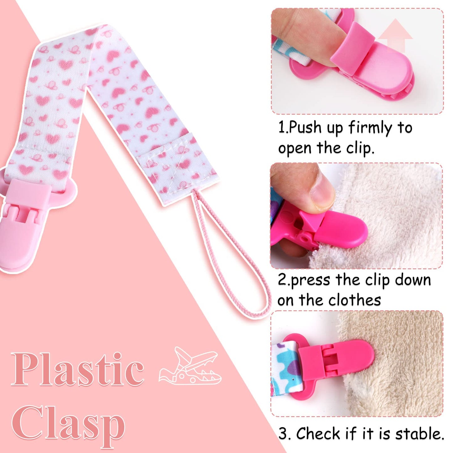 Schnullerkette Junge, 5er Baby Schnullerband Stoff mit 5er Silikonring, Schnullerketten mit Clips, Personalisiert Nuckelketten für Schnur Lätzchen Dreieckstuch Schnuller (Braun)