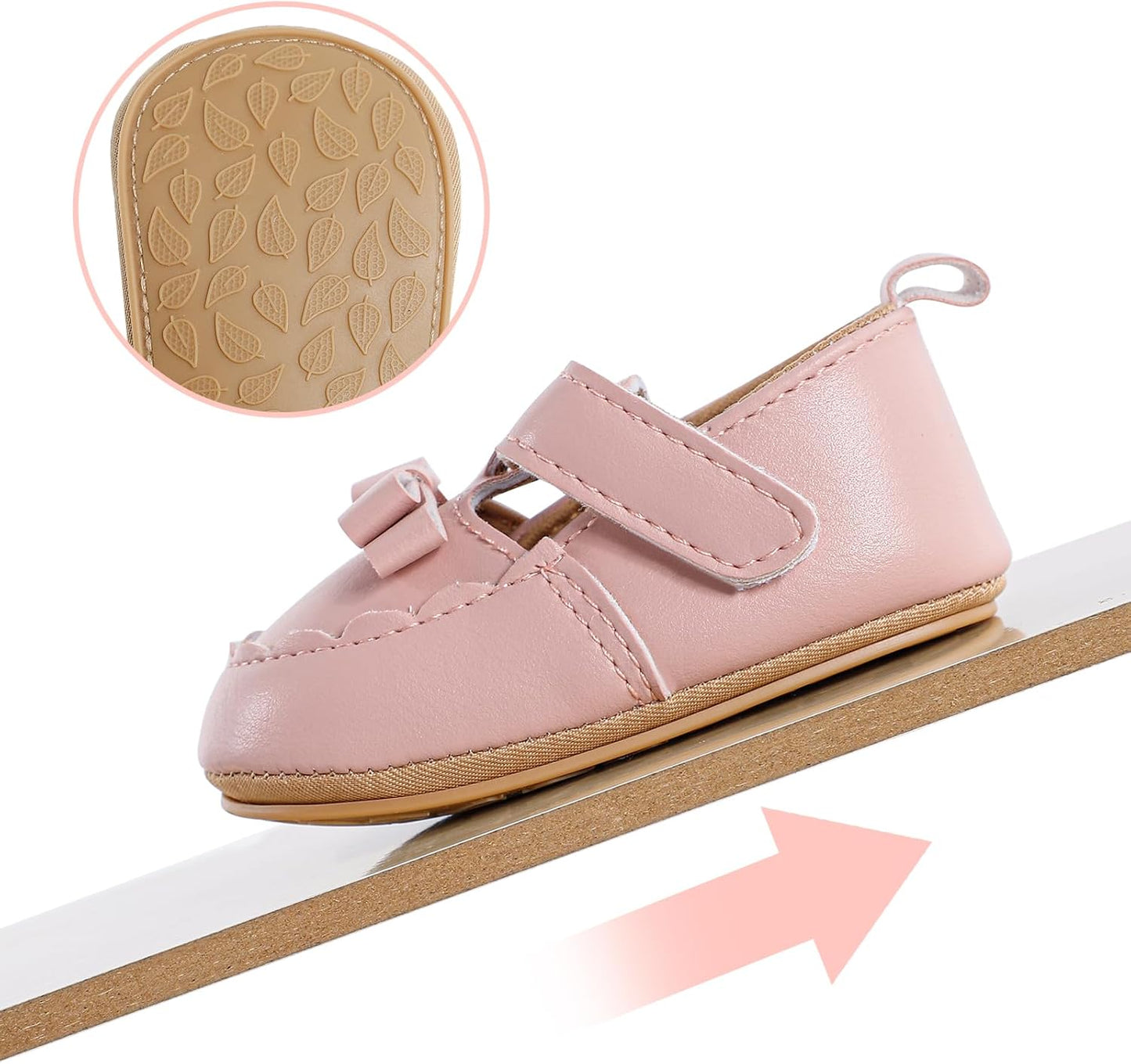 Cheerful Mario Baby Mädchen Schuhe Baby Ballerina Schuhe Lauflernschuhe Taufe Schuhe mit Bowknot PU Leder Babyschuhe