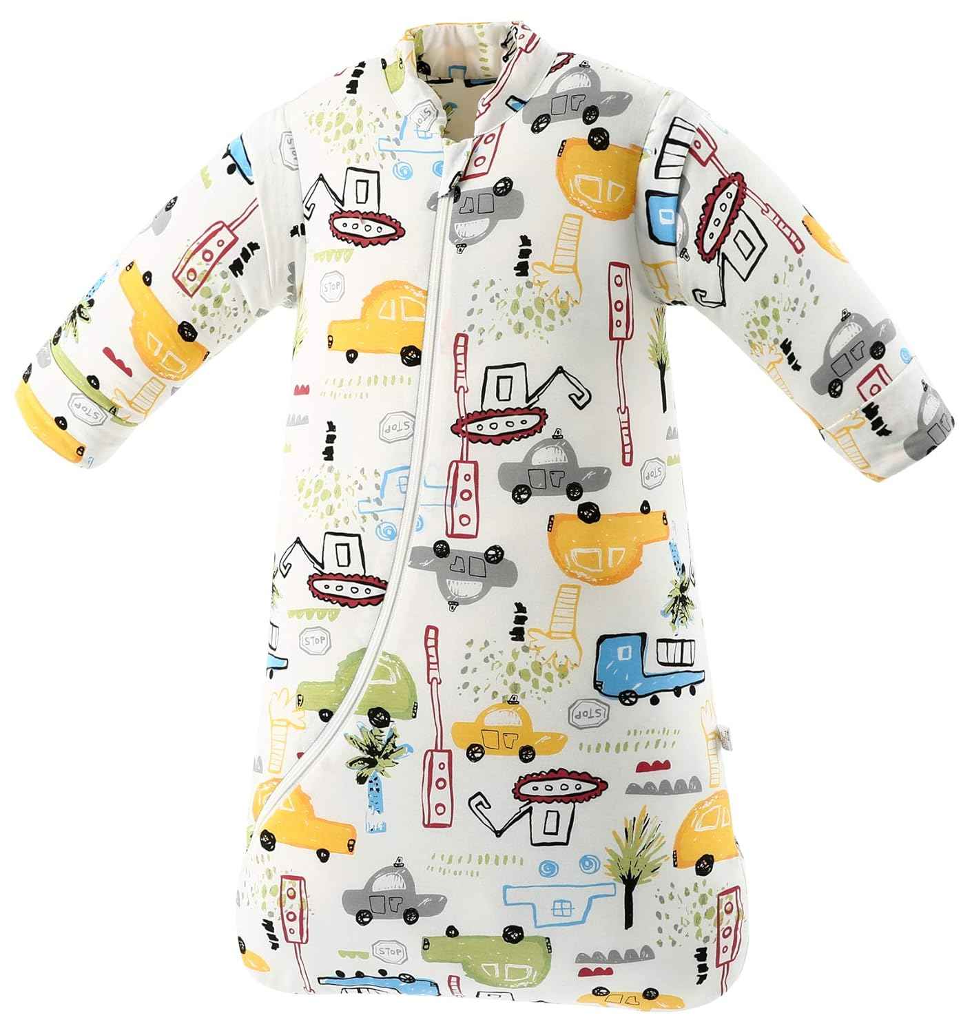 Chilsuessy Baby Sleeping Bag Winter, Removable Sleeves, Warm Lined 3.5 Tog Winter Sleeping Bags, Boys/Girls Sleeping Bag for Toddlers from 6 Months to 6 Years