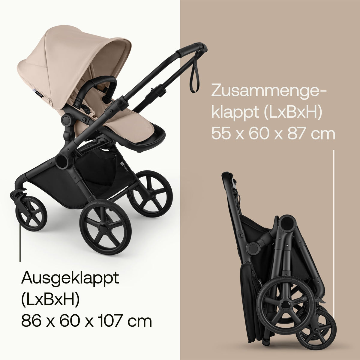 Bugaboo Cub All-Terrain Kinderwagen für Neugeborene und Kleinkinder