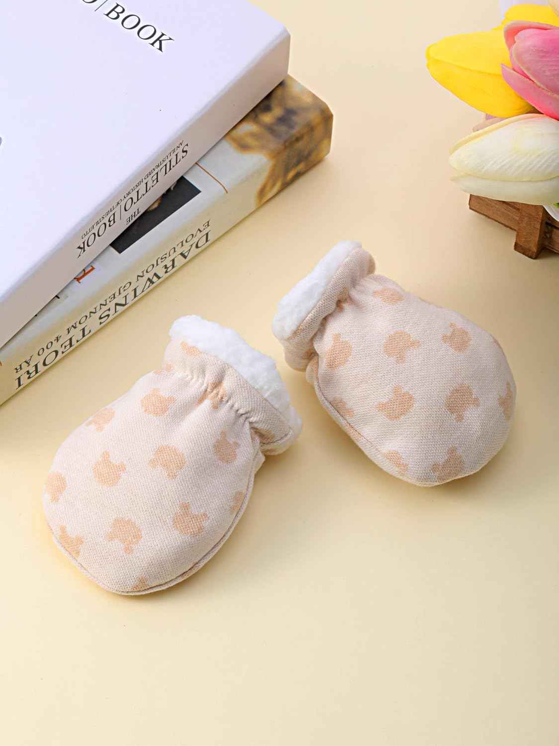 3 Paare Baby Fäustling Handschuhe Warme Baumwoll Handschuhe Baby Jungen Mädchen Winter Handschuhe Säugling Neugeborenen Wolle Gefüttert Handschuhe für 0-12 Monate (Farbe A)