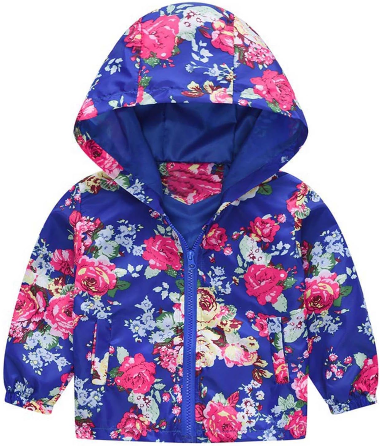 KQIVAM Children's Rain Jacket Transition Jacket Waterproof Outdoor Jacket Windproof with Hood Waterproof Jacket for Children Unisex Rainwear for Girls and Boys