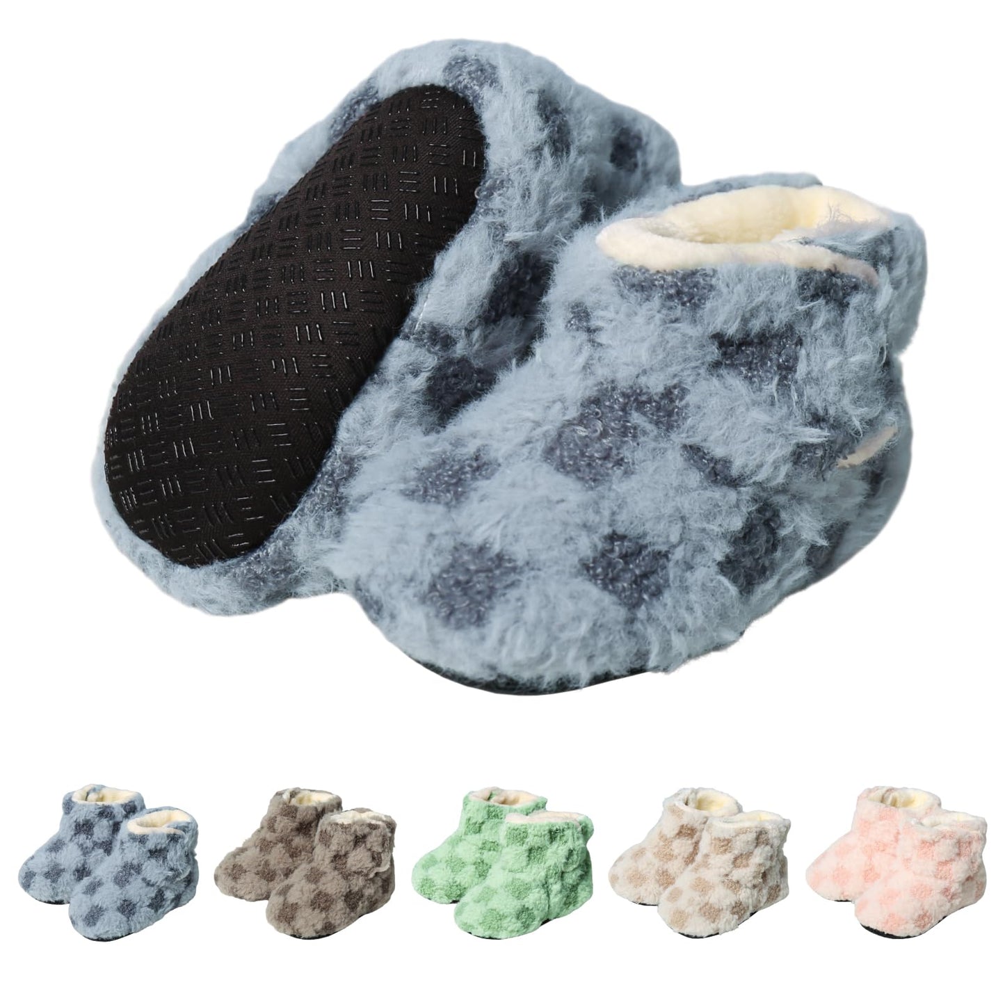 YloveM Toddler Baby Boys Girls Booties, Unisex Newborn Winter Shoes Thick Snow Boots Non-Slip Sole Soft Toddler Warm Sock Shoes