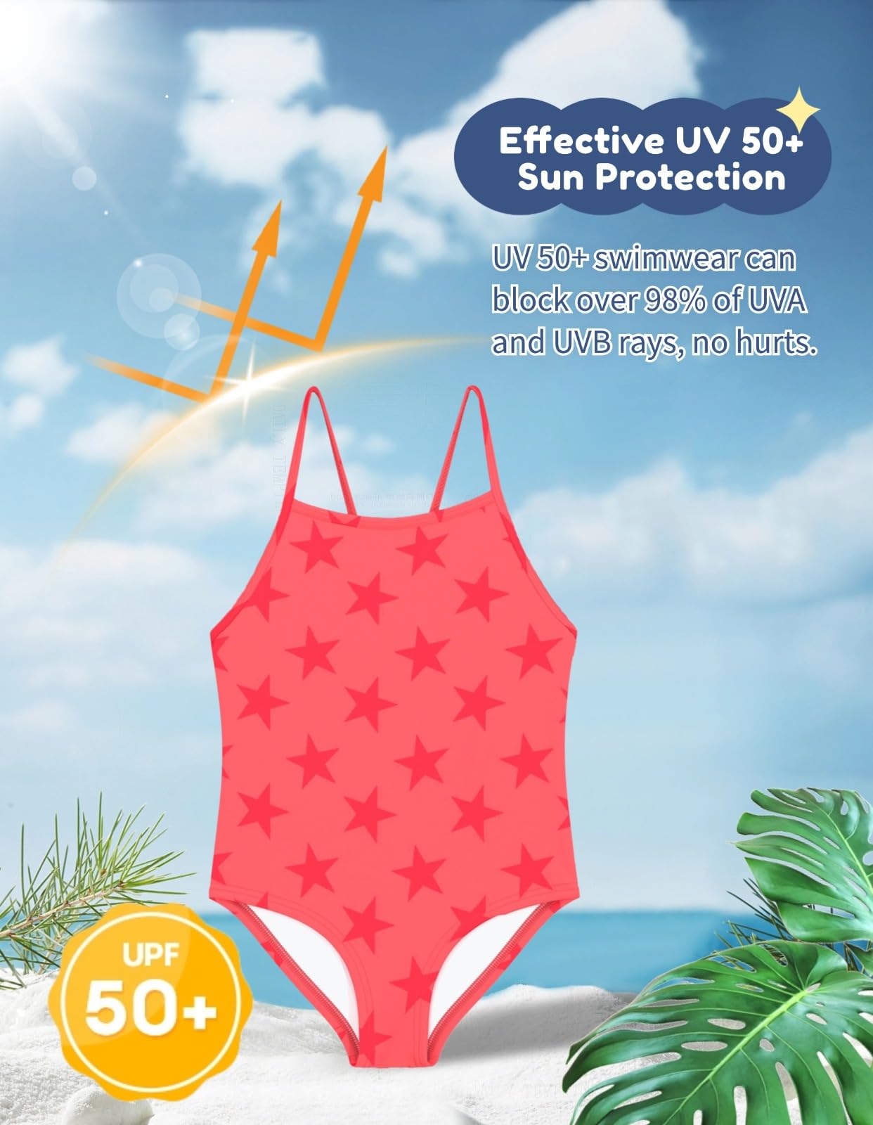 weVSwe Badeanzug Kinder Mädchen Einteiler Nette Kleinkind Schwimmanzug Ärmellose Bikini Kinder Bademode 2-10 Jahre