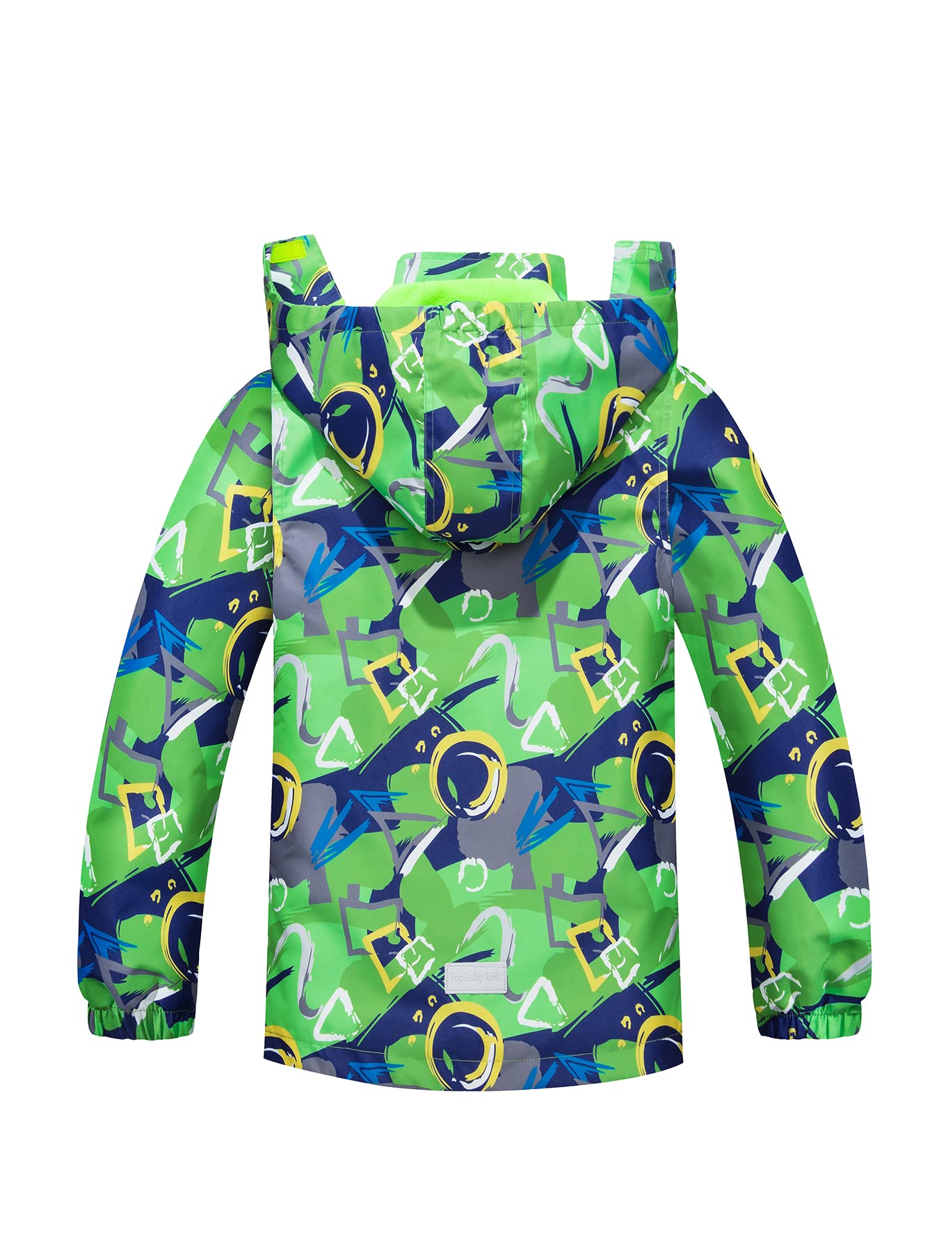 NATUST Boys' Lined Rain Jacket Wind and Waterproof Transition Jacket