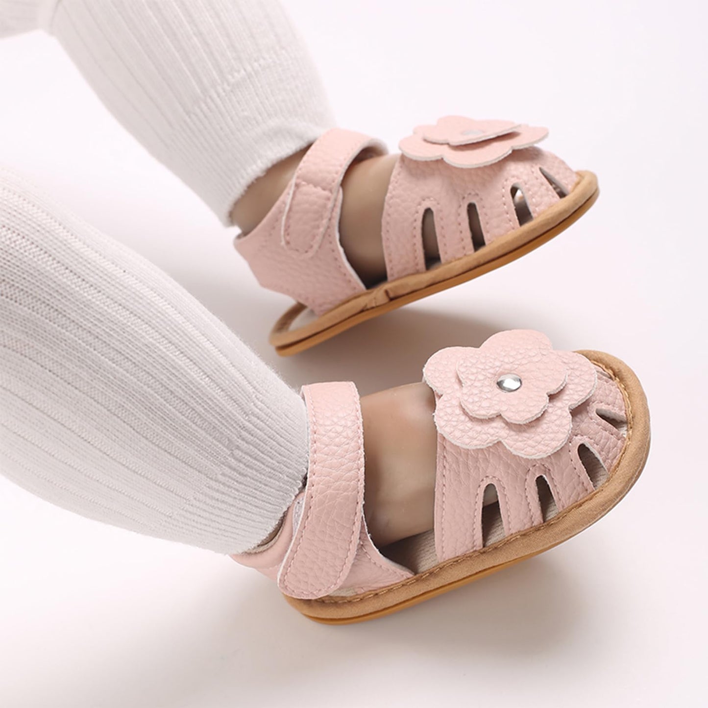 MASOCIO Babyschuhe Mädchen Sandalen Sommer Schuhe Flach Gummi Rutschfest
