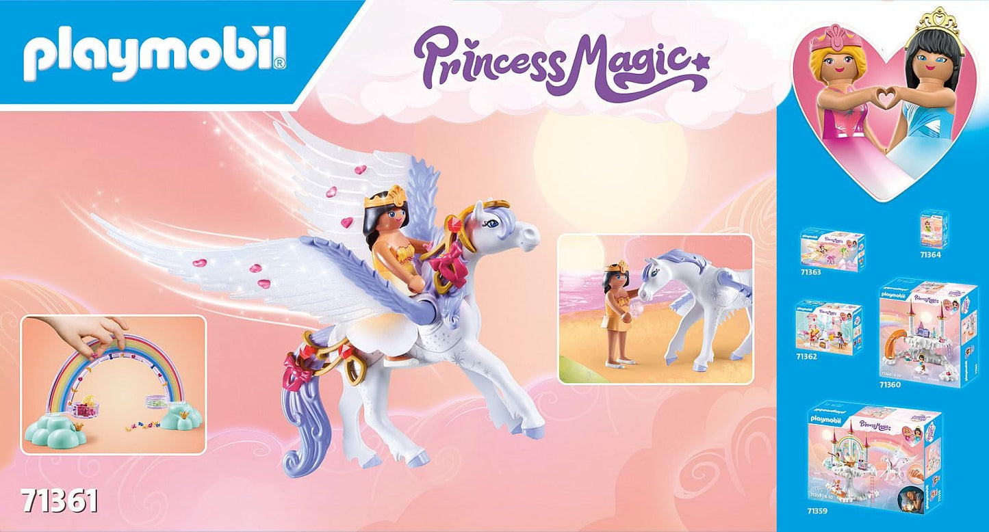 PLAYMOBIL Princess Magic 71360 Heavenly Baby Cloud, Magic Nursery in the Clouds, Includes Baby Cradle, Rocking Horse, Teddy Bear and More, Toy for Children from 4 Years