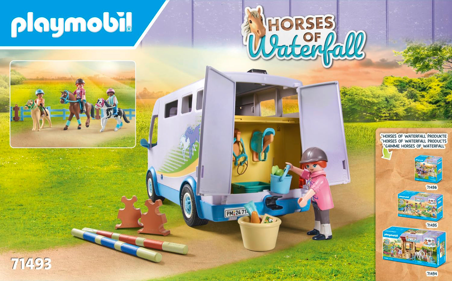 PLAYMOBIL Horses of Waterfall 71351 Waterfall Ranch, magisches Wasserfall-Paradies für Pferdefreunde, nachhaltiges Spielzeug für Kinder ab 5 Jahren