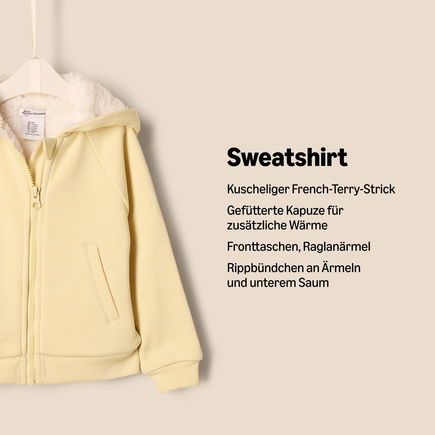 Essentials x Sofia Grainge Unisex Baby and Kids Zip-Up Hoodie