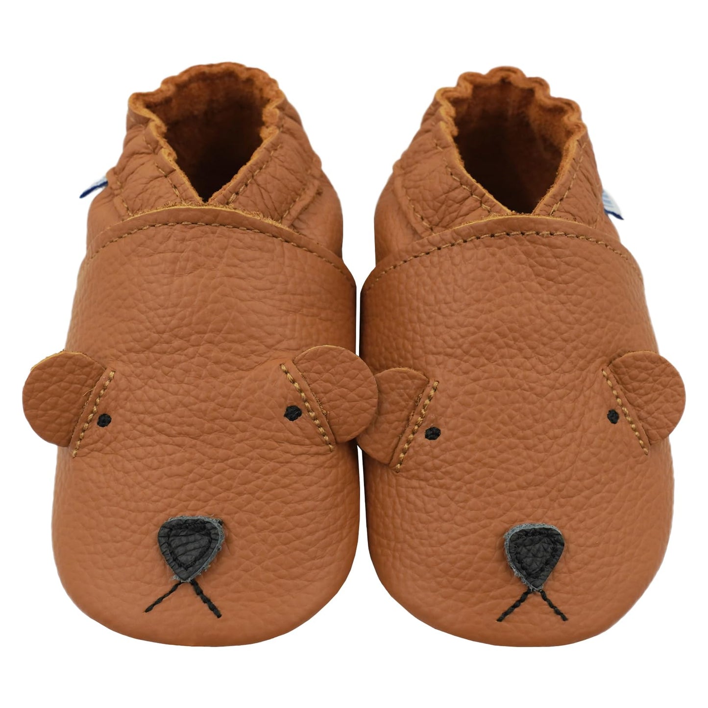 YIHAKIDS Krabbelschuhe Baby Lauflernschuhe Jungen Mädchen Weicher Leder Babyhausschuhe Kleinkind rutschfeste Lederschuhe mit Gummisohle für Baby 6-12 Monate 12-18 Monate 18-24 Monate