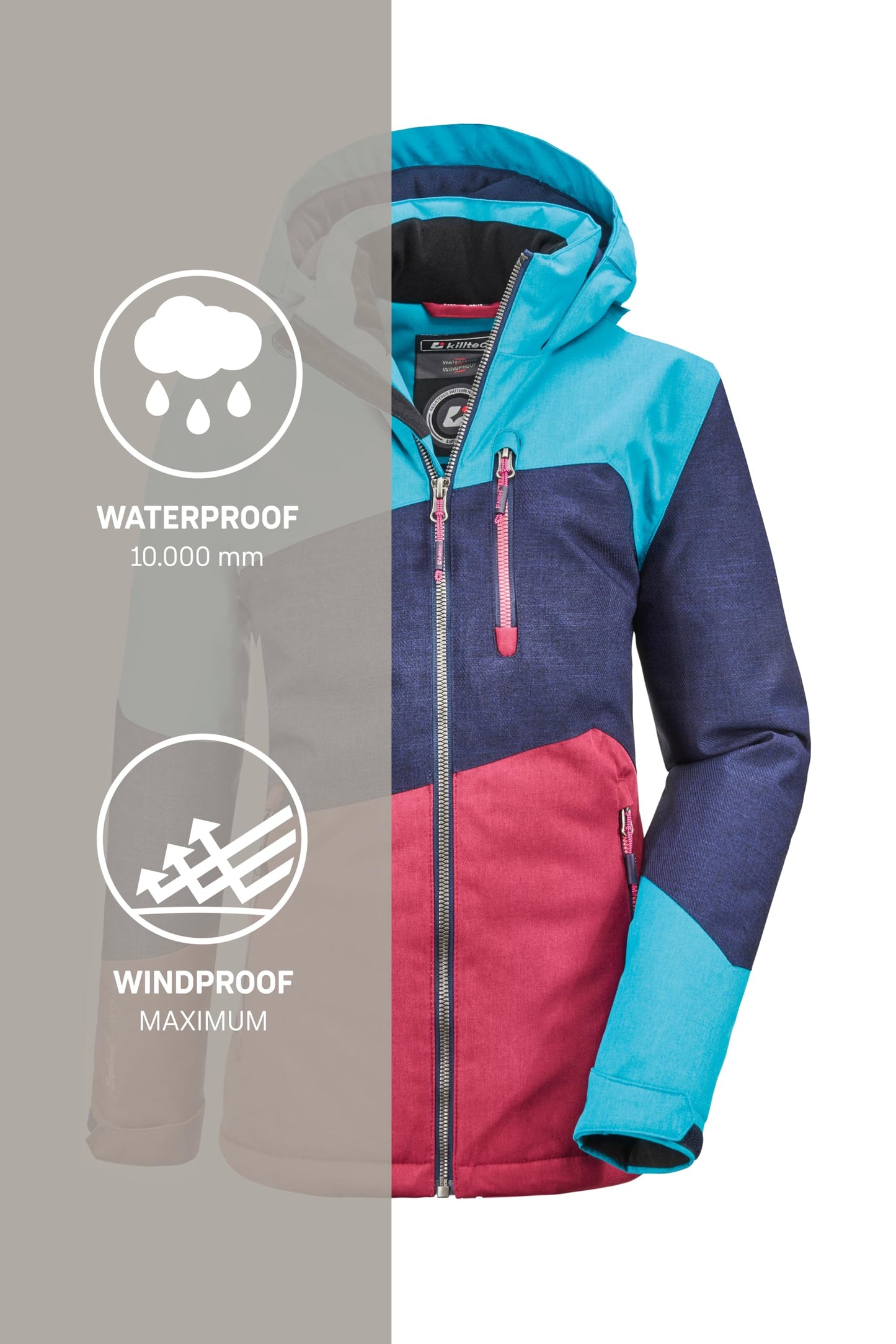 killtec Girls' Lynge Grls Jckt B Functional Jacket with Hood