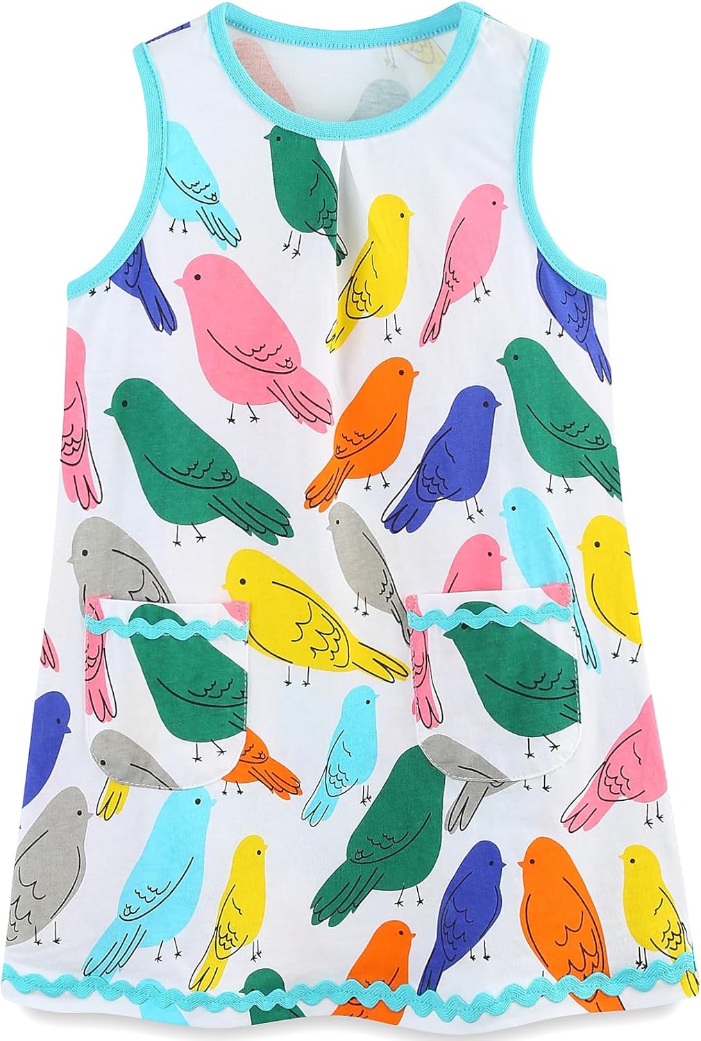 TEDD Mädchen Kleider Kurzarm Einhorn Blumen Sommerkleid Baumwolle Kleid Geburtstag Party Mädchenkleid Gr. 92-122