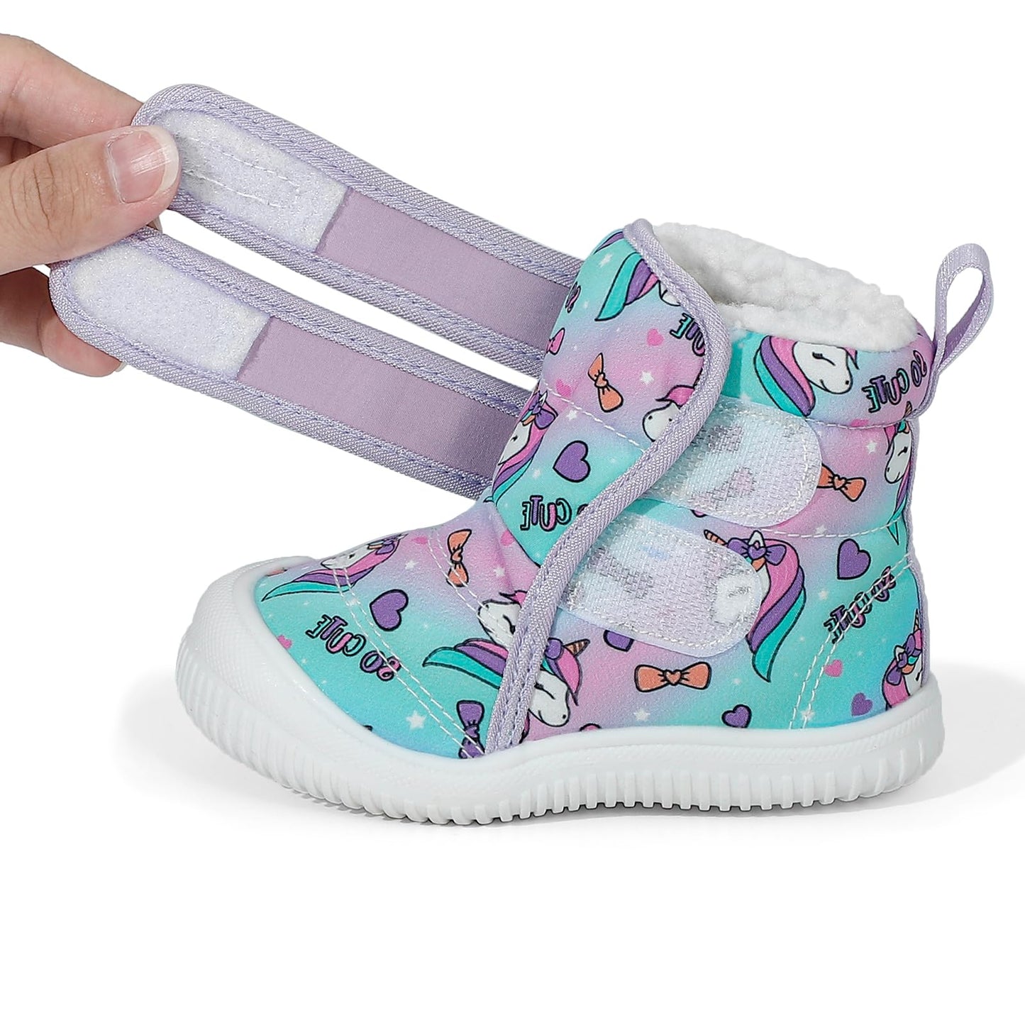MASOCIO Winter Shoes Baby Boots Boys Girls Toddler Winter Boots Plush Flat Rubber Non-Slip Size 19-27 EU