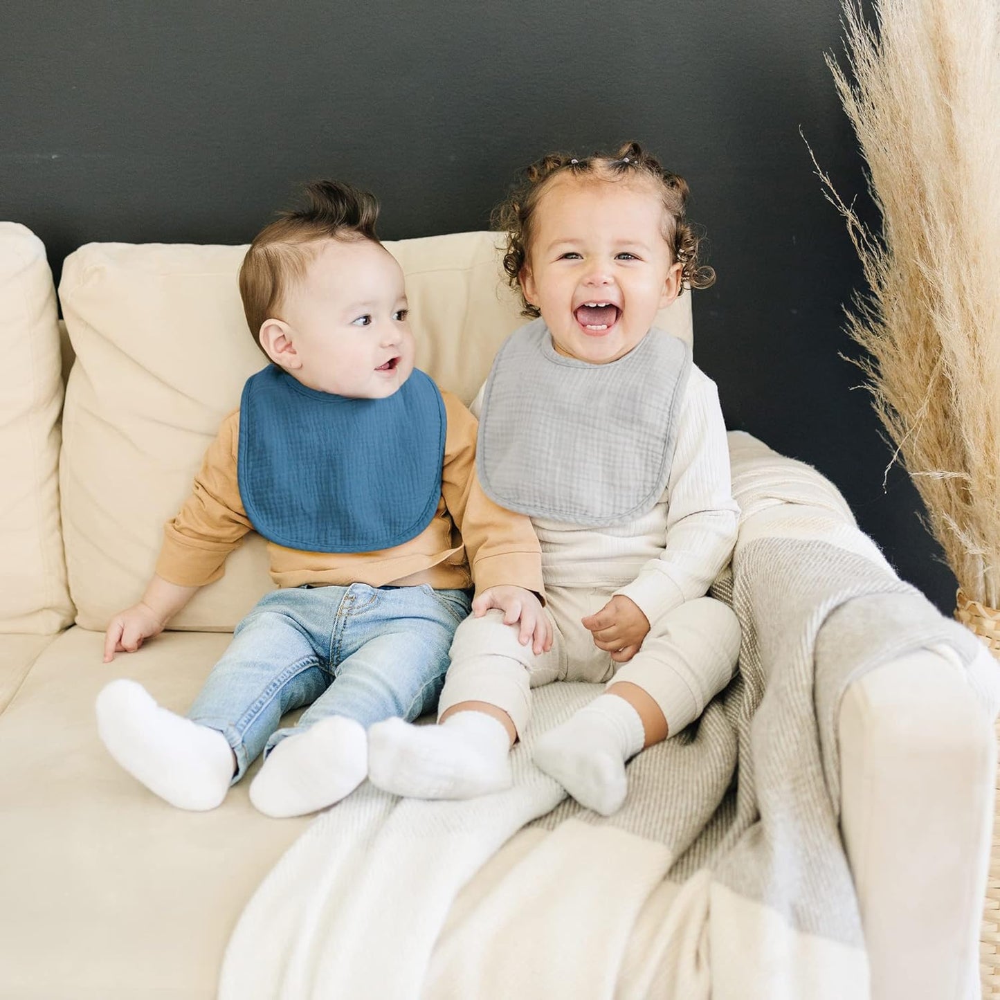 SLOSH Lätzchen Baby Für Neugeborene Babylätzchen für Babys und Kleinkinder Jungen und Mädchen Unisex Set Druckknopf