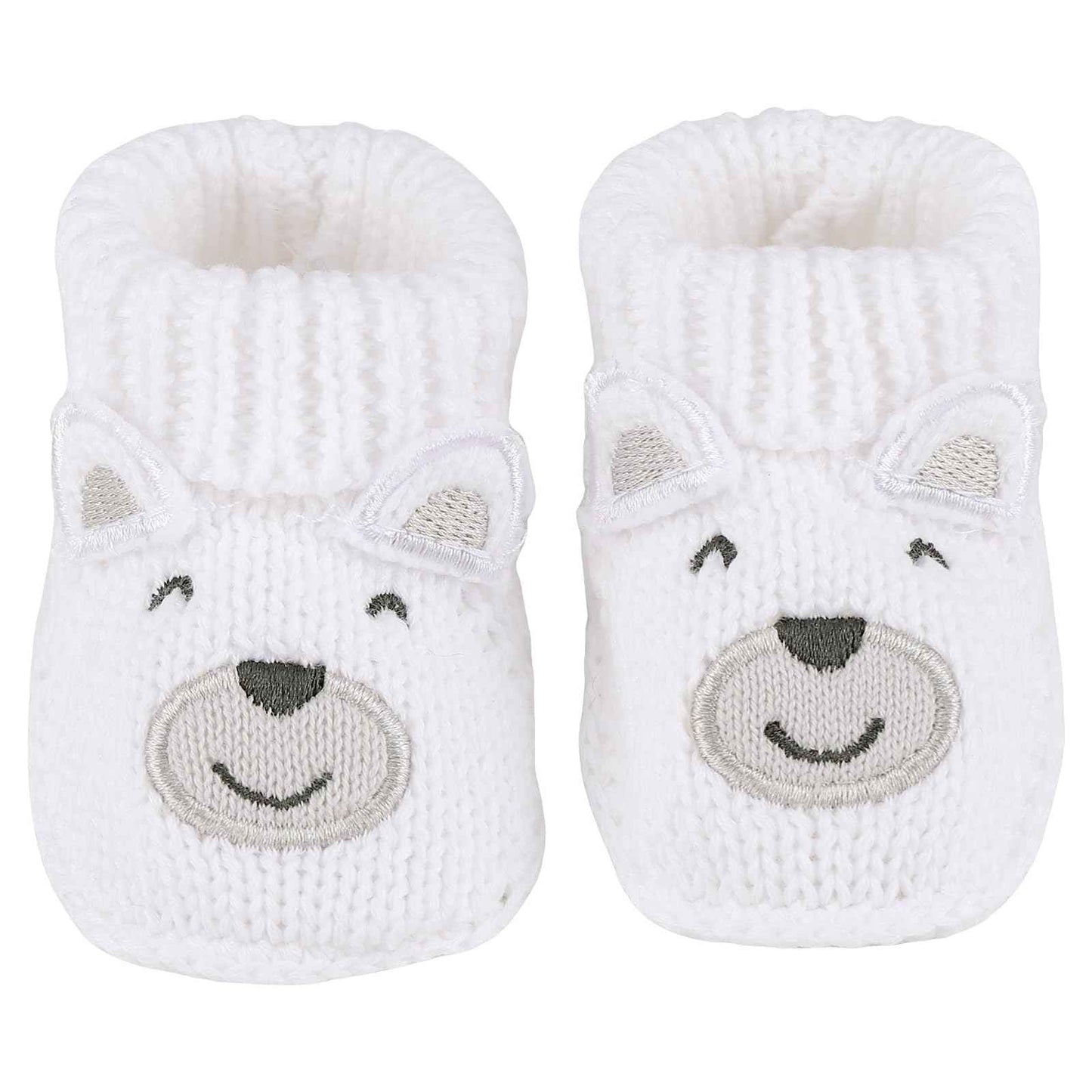 LACOFIA 2 Pairs Newborn Knitted Baby Shoes Soft Baby Boys Girls Ankle Boots 0-3 Months