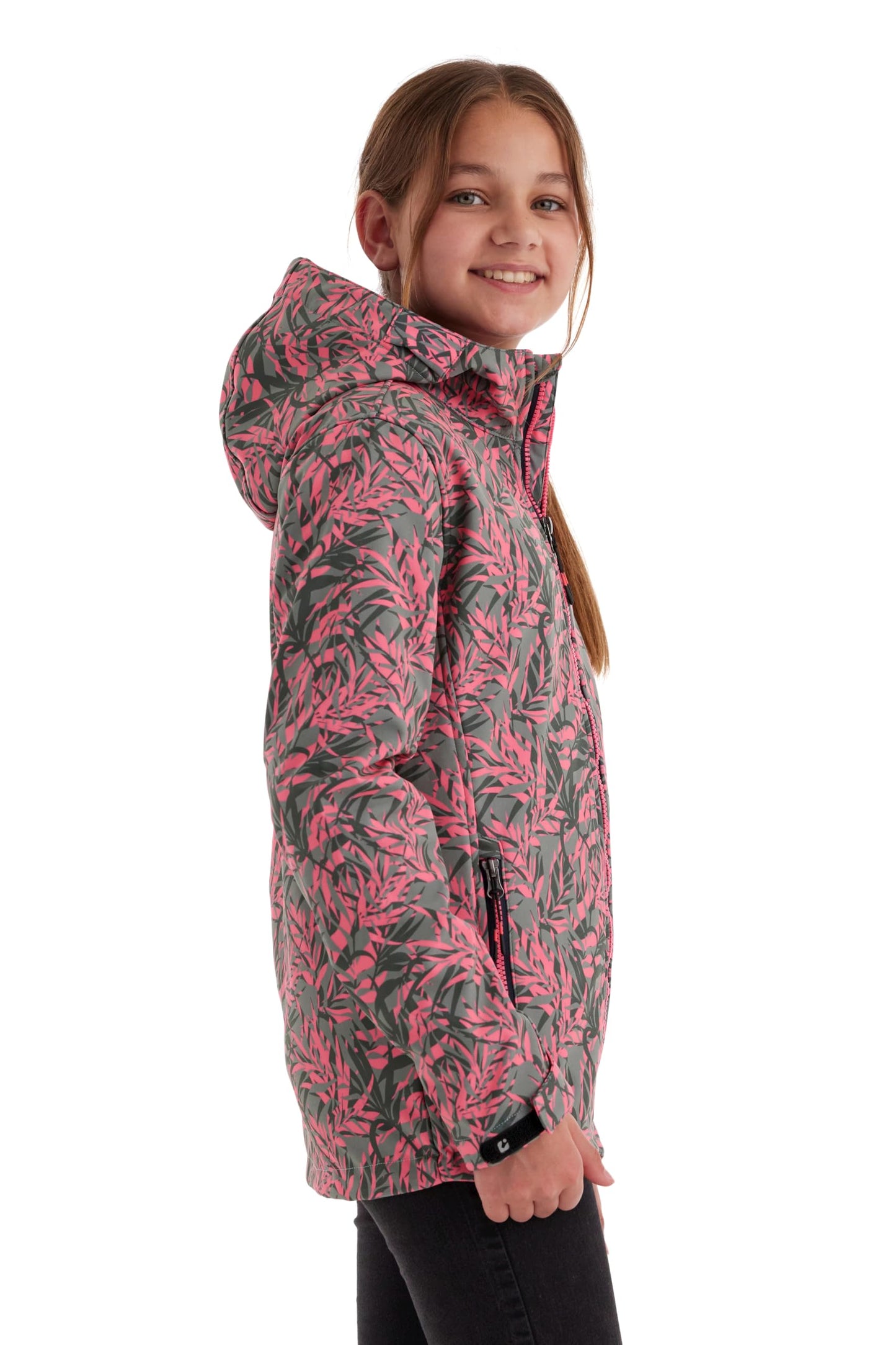 Killtec Girls' Softshell Jacket Print Softshell Jacket / Outdoor Jacket with Hood
