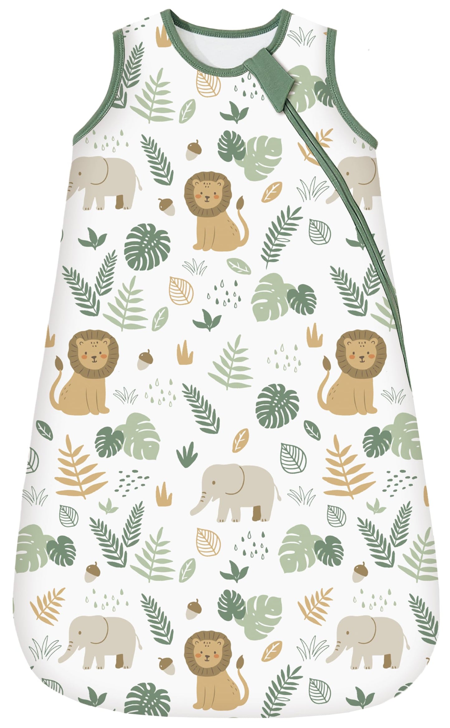 Chilsuessy Baby Sleeping Bag, 2.5 Tog, Winter Baby Sleeping Bag, Cotton, All-Year Sleeping Bag, Newborn Winter Sleeping Bag, 2.5 Tog/Lion Forest, 67 cm/0-6 Months
