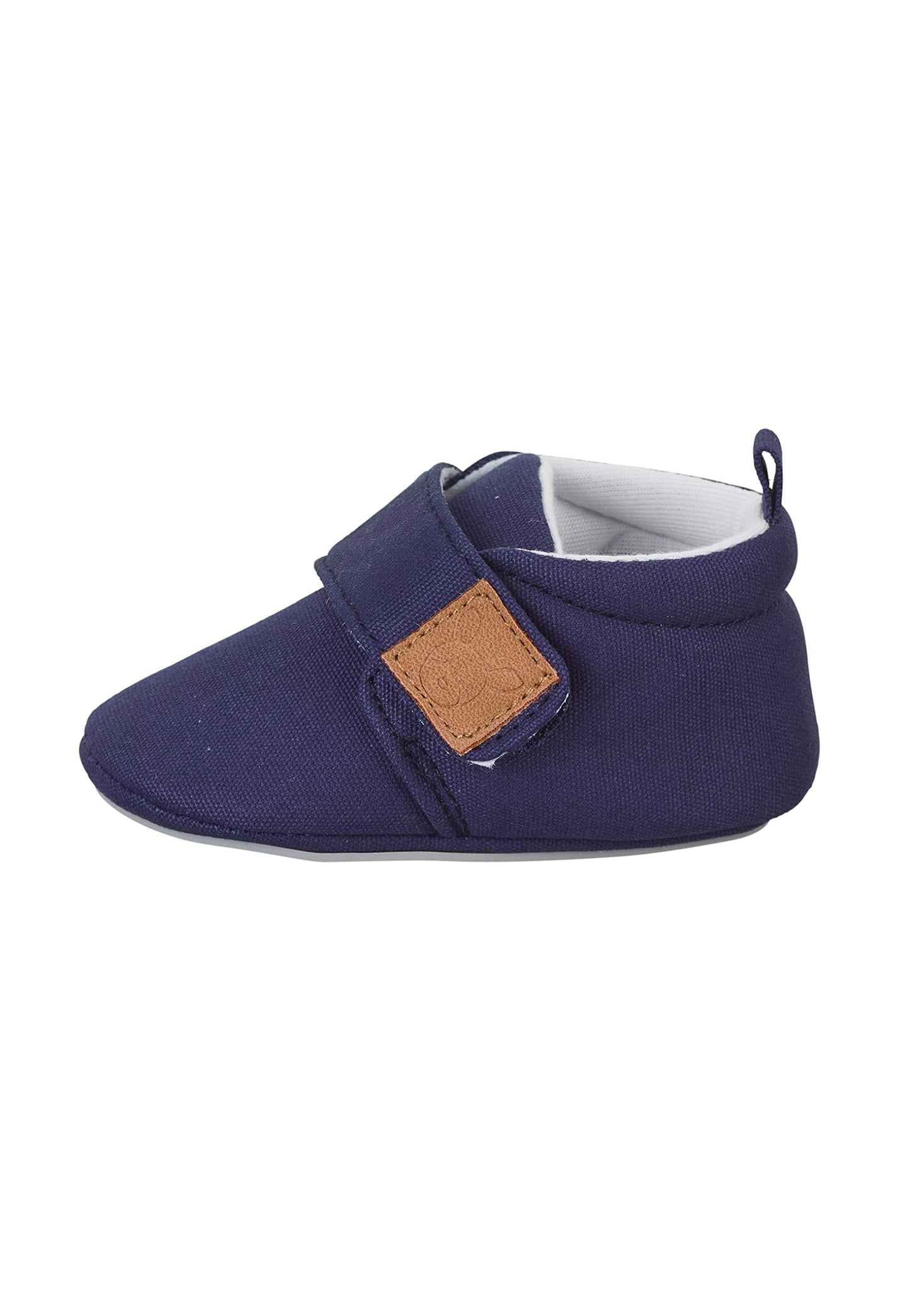 Sterntaler Krabbelschuhe uni - Baby Schuhe aus Canvas mit Klettverschluss - Baby und Kleinkind Hausschuh - aufgenähte Sternen Sohle rutschfest - Unisex Sneaker mit Jersey Futter - steingrün
