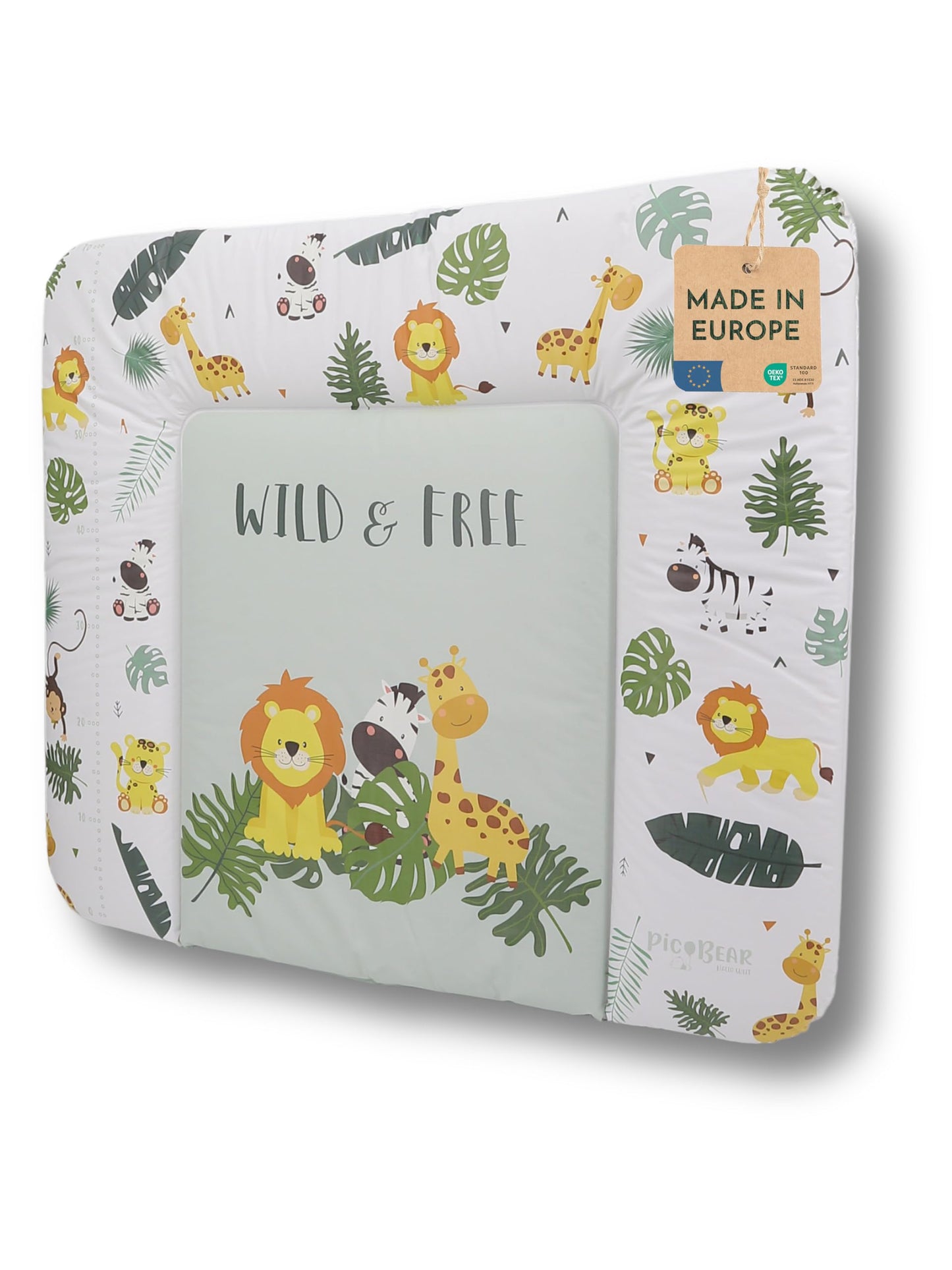 pic Bear Wickelauflage - hochwertige OEKO-TEX Wickeltischauflage - pflegeleichte Wickelunterlage - Auflage Wickelkommode - 85 x 72 cm - Sealife