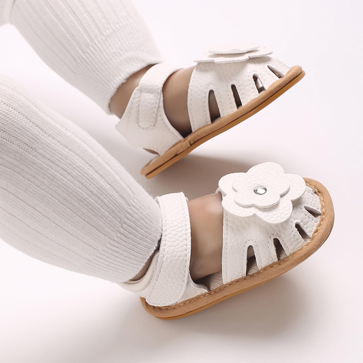 MASOCIO Babyschuhe Mädchen Sandalen Sommer Schuhe Flach Gummi Rutschfest